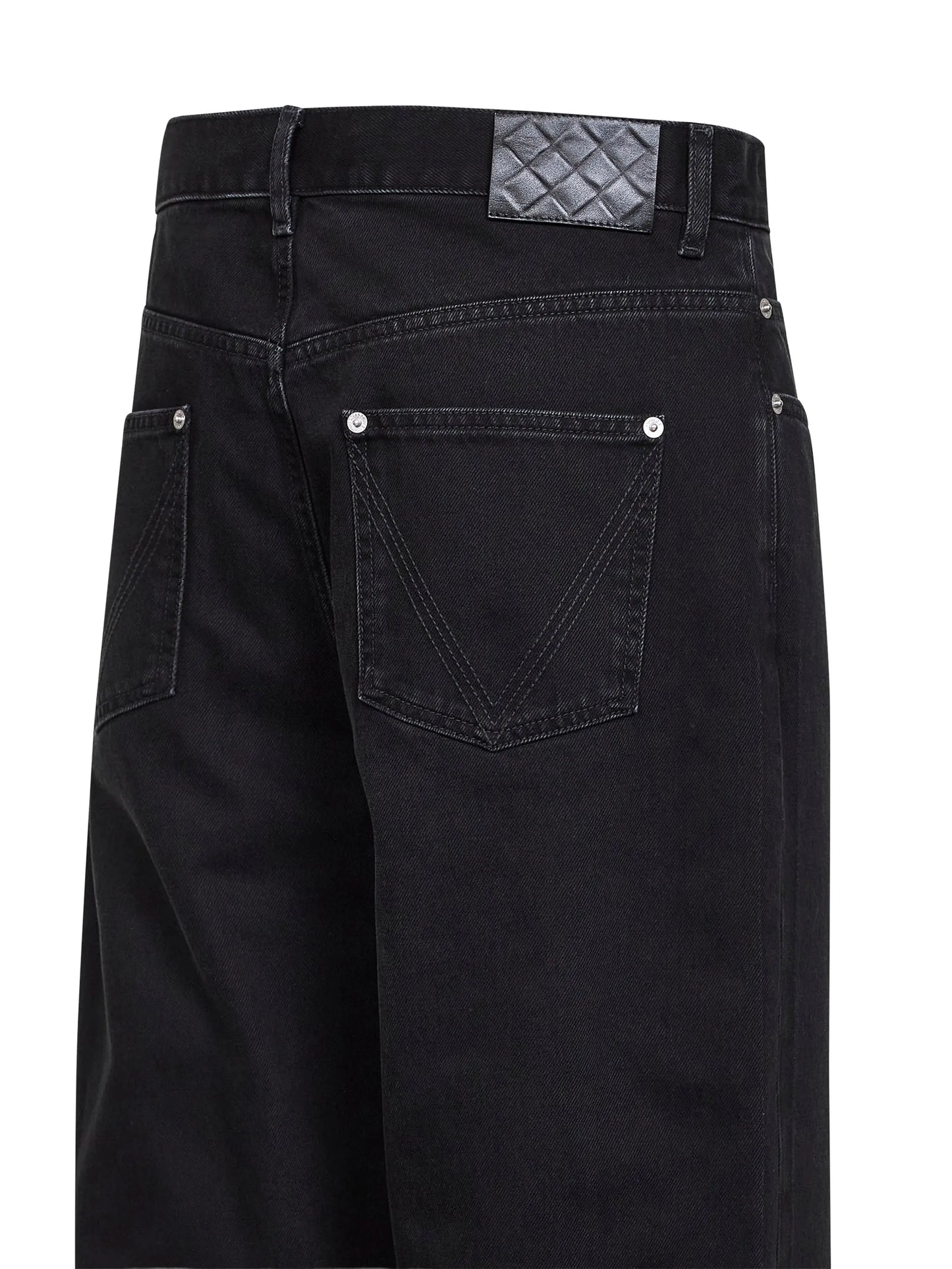 Intrecciato-patch straight-leg jeans