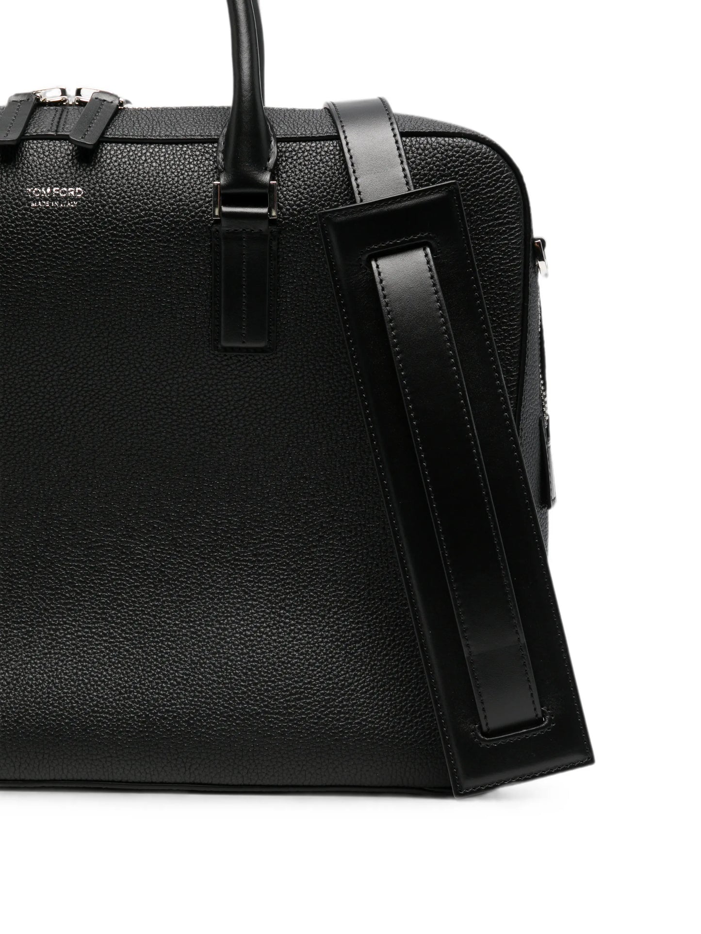 Elliot grained-leather briefcase