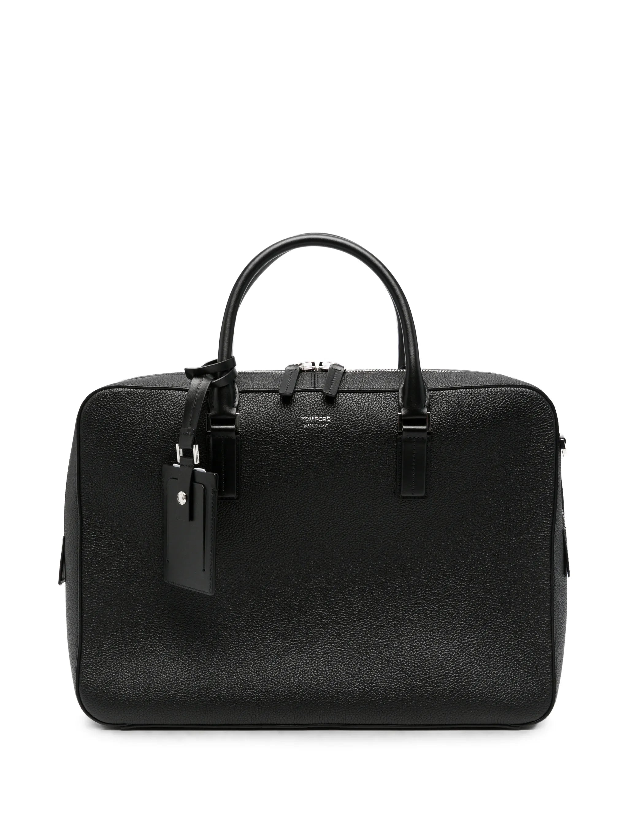 Elliot grained-leather briefcase