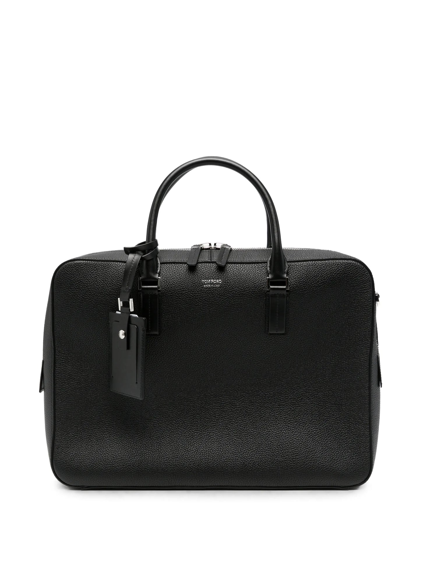 Elliot grained-leather briefcase