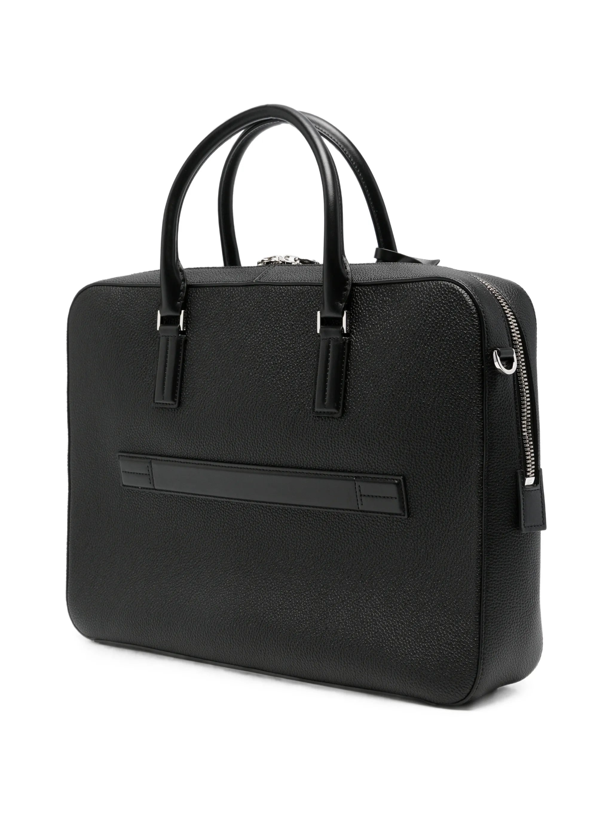 Elliot grained-leather briefcase