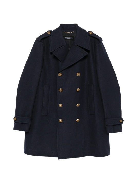 double-breasted peacoat