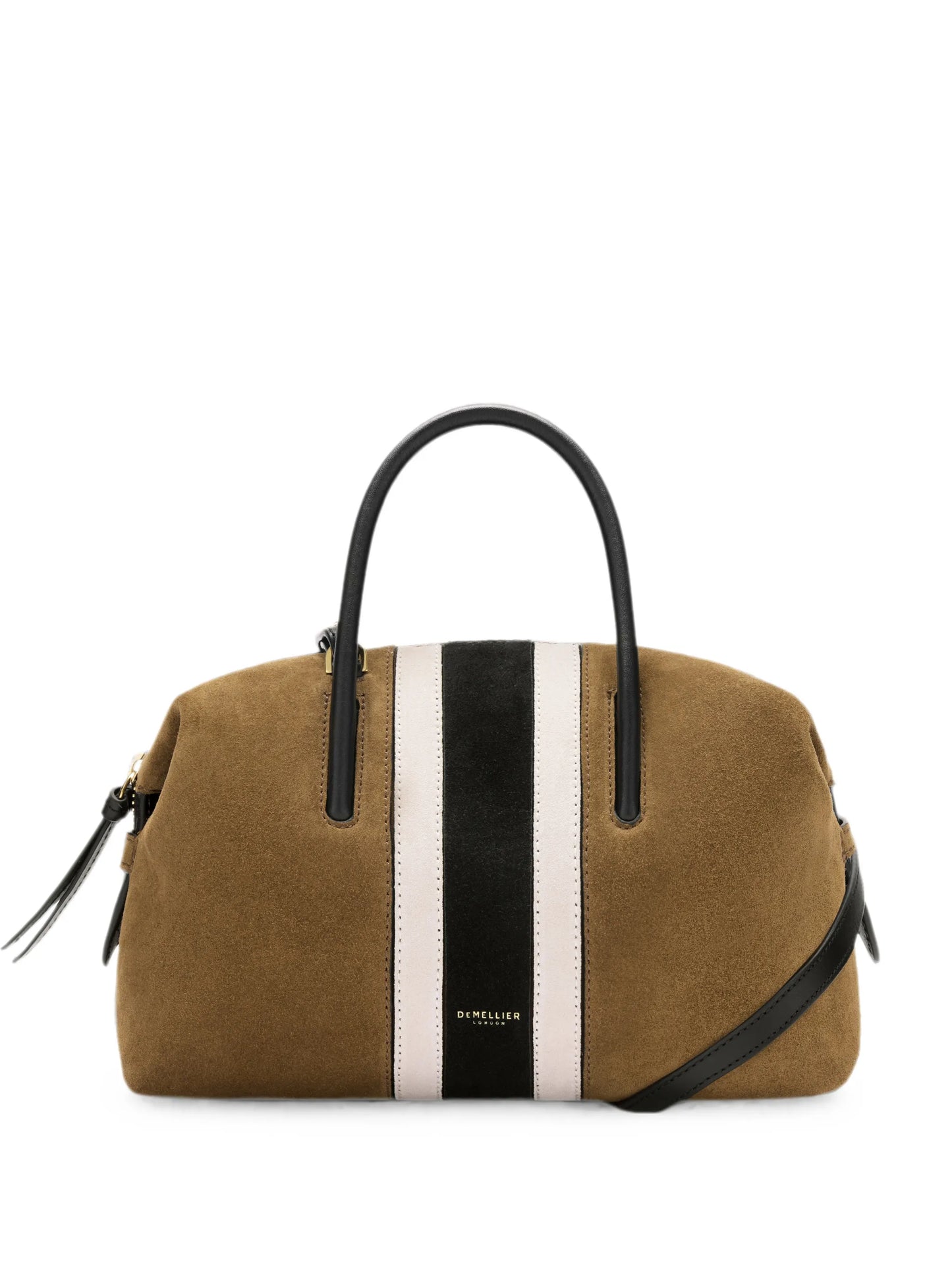 small Stockholm intarsia-suede tote bag