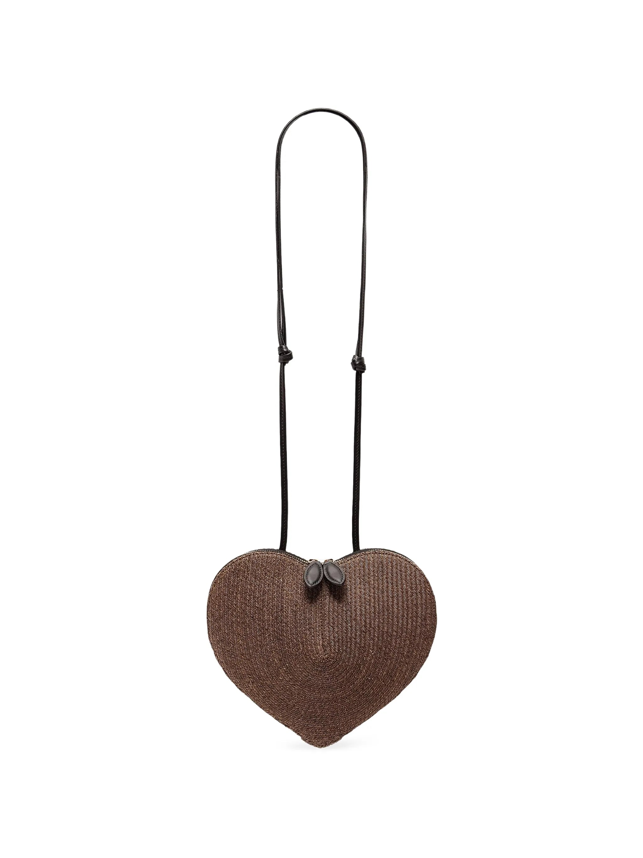 Le Coeur raffia crossbody bag