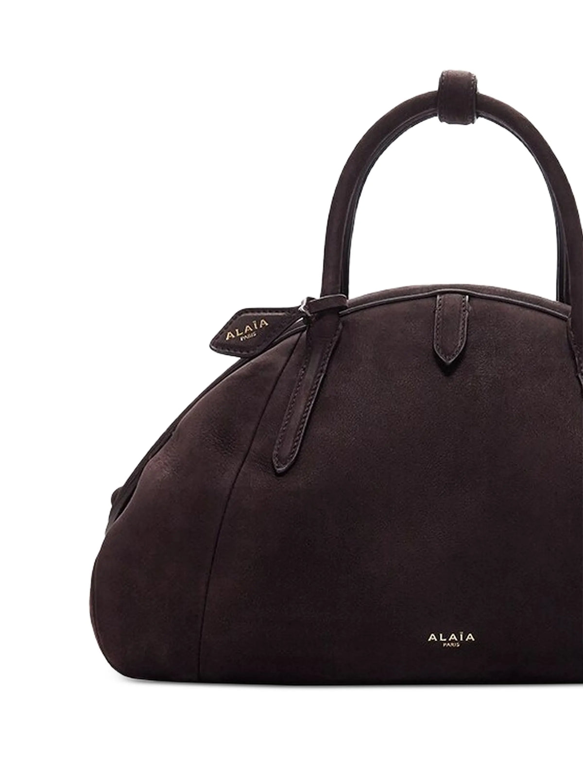 Purse top handle bag in nubuck