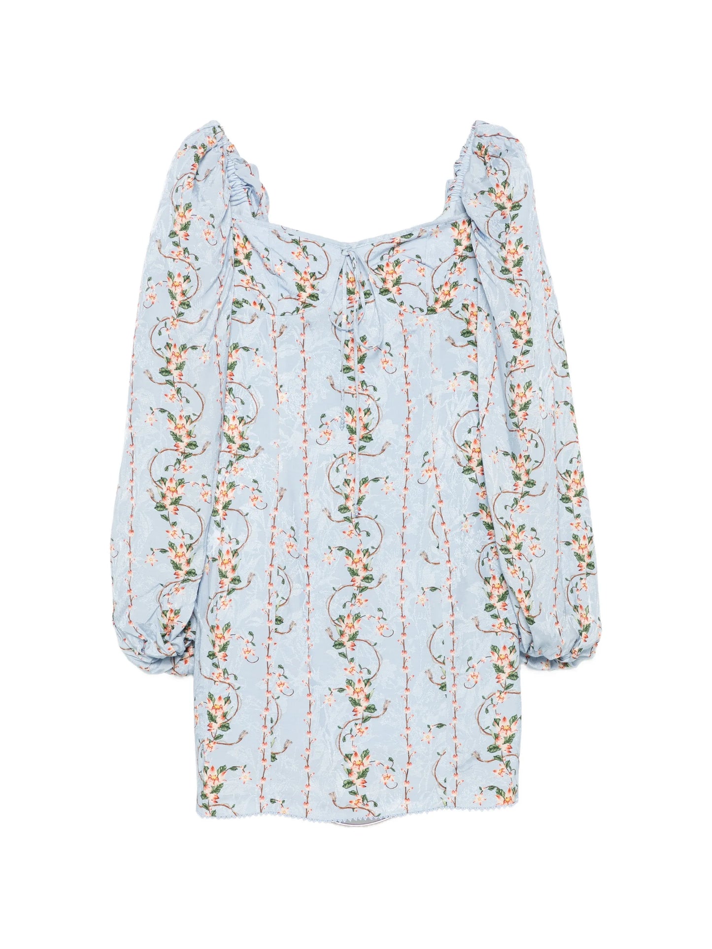 Lorena floral-jacquard mini dress