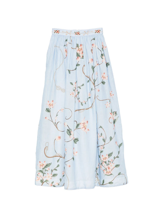 Tangelo Navegante linen maxi skirt