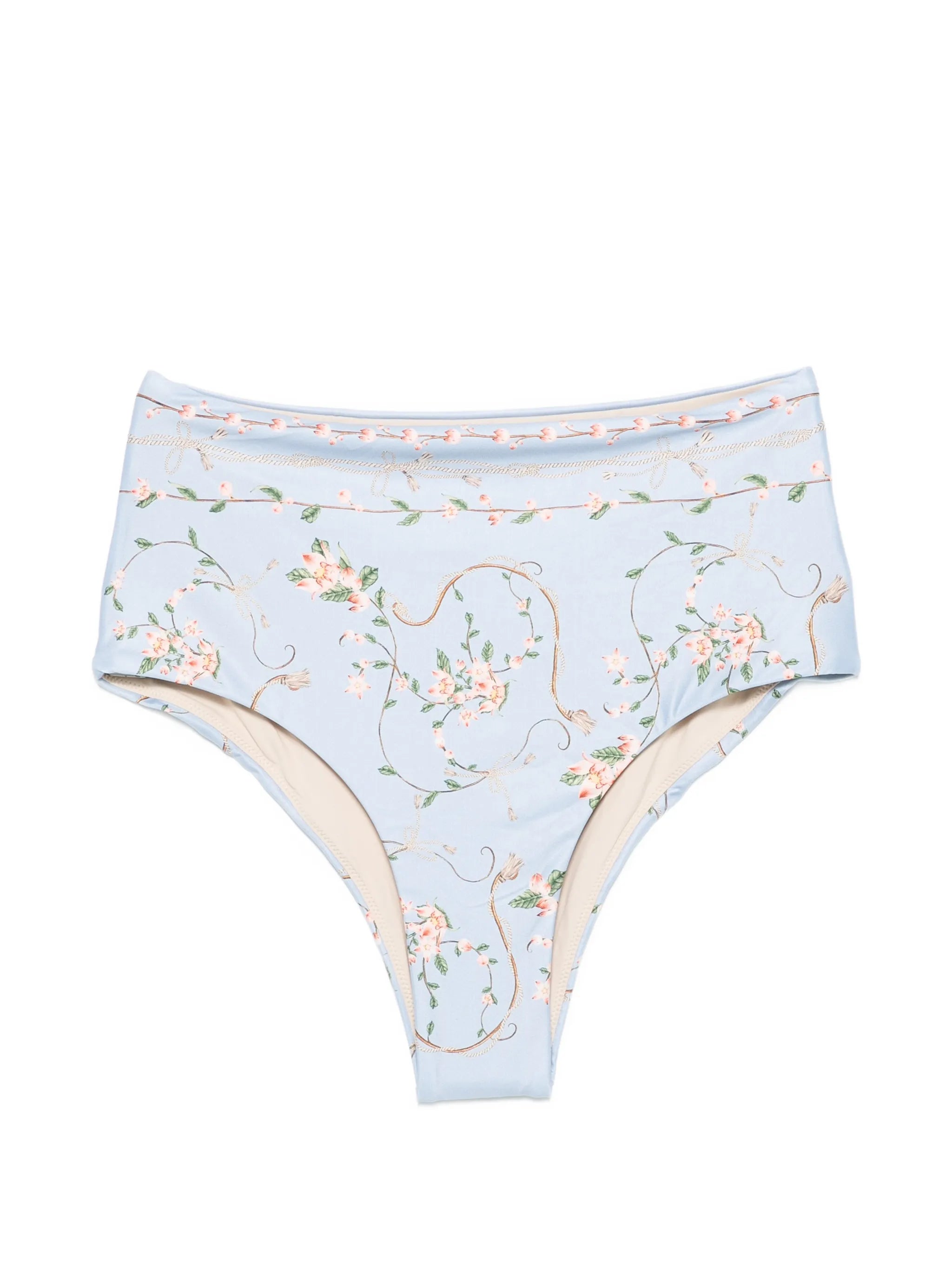 Magenta Navegante floral-print bikini bottoms