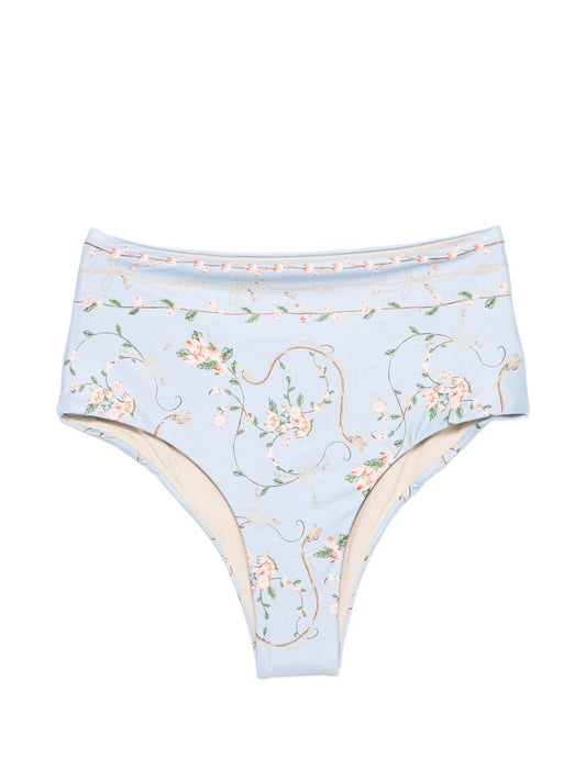 Magenta Navegante floral-print bikini bottoms