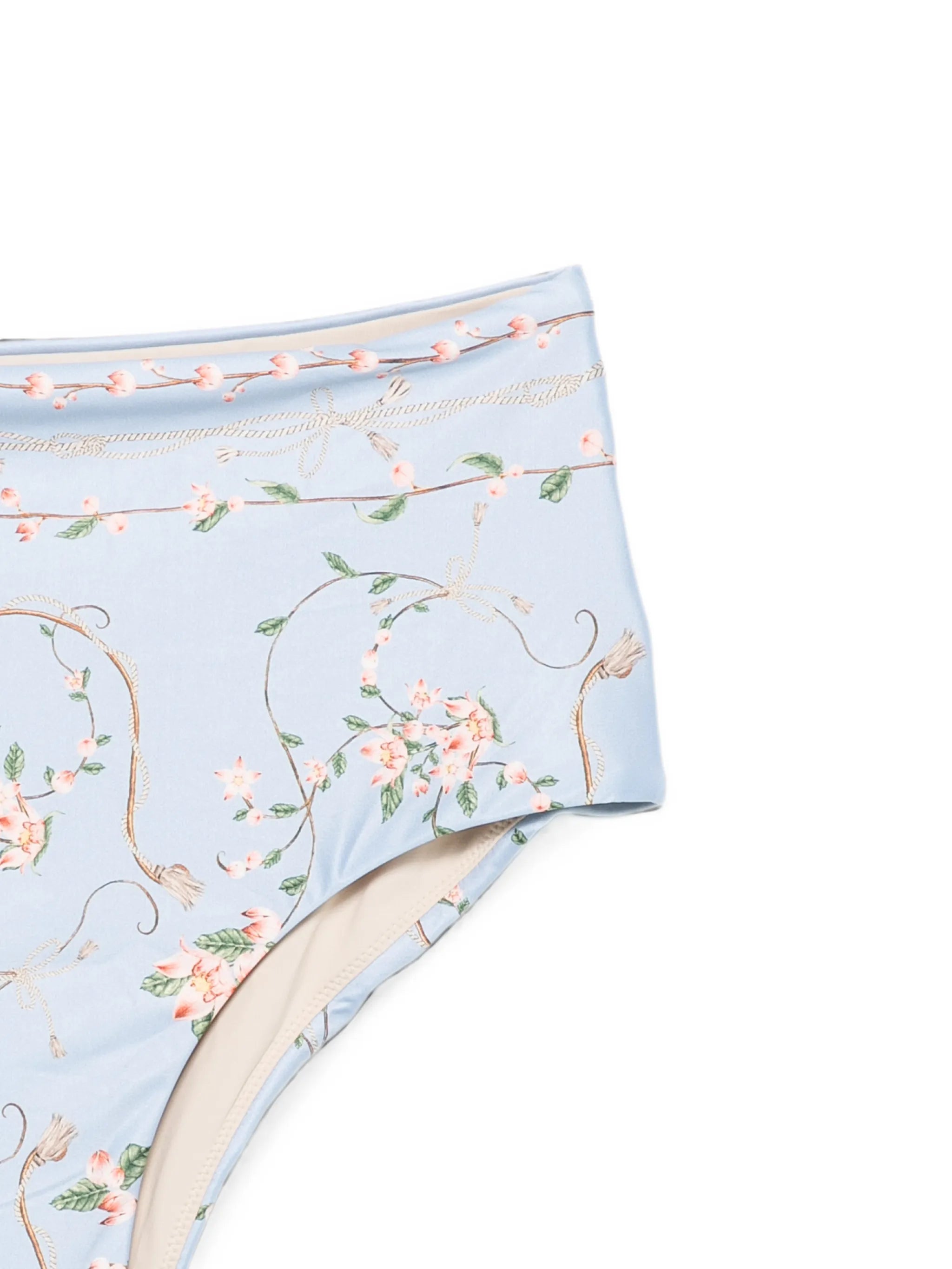 Magenta Navegante floral-print bikini bottoms