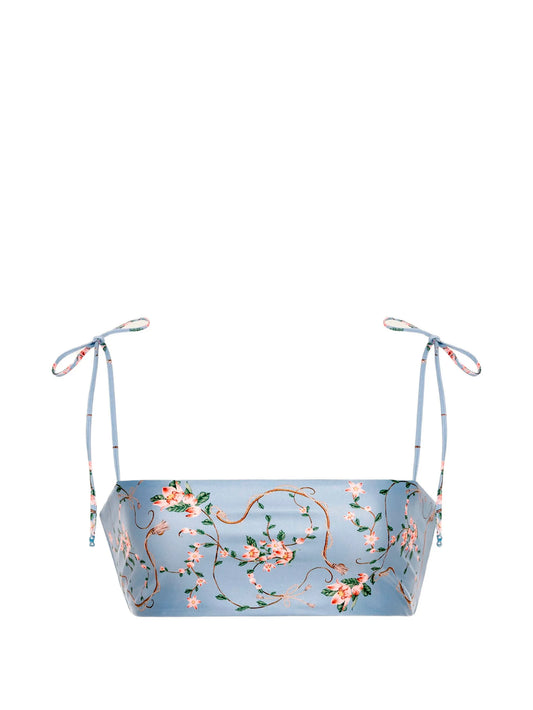 Primavera Navegante floral-print bikini top