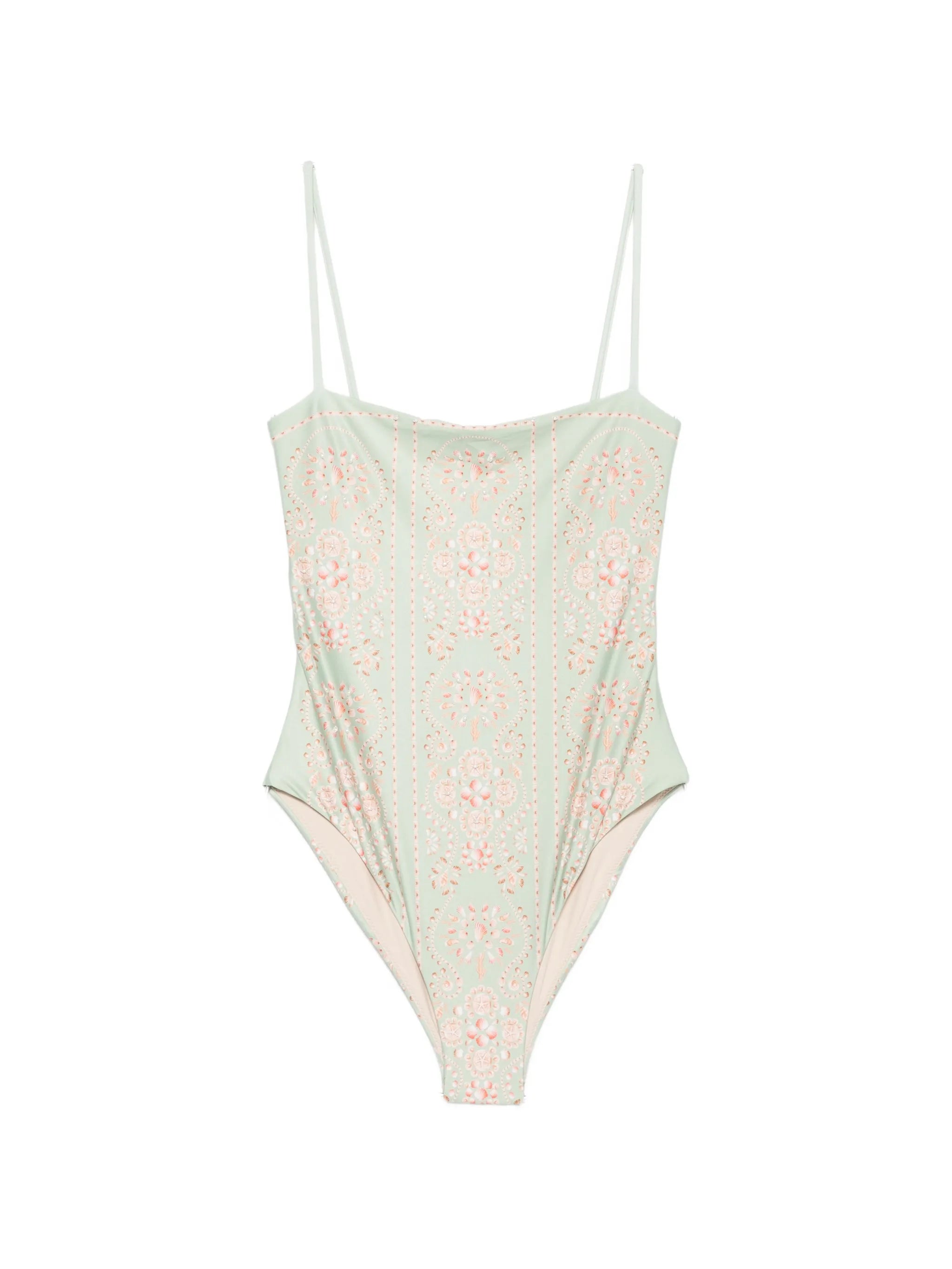 Durazno Playa shell-print swimsuit