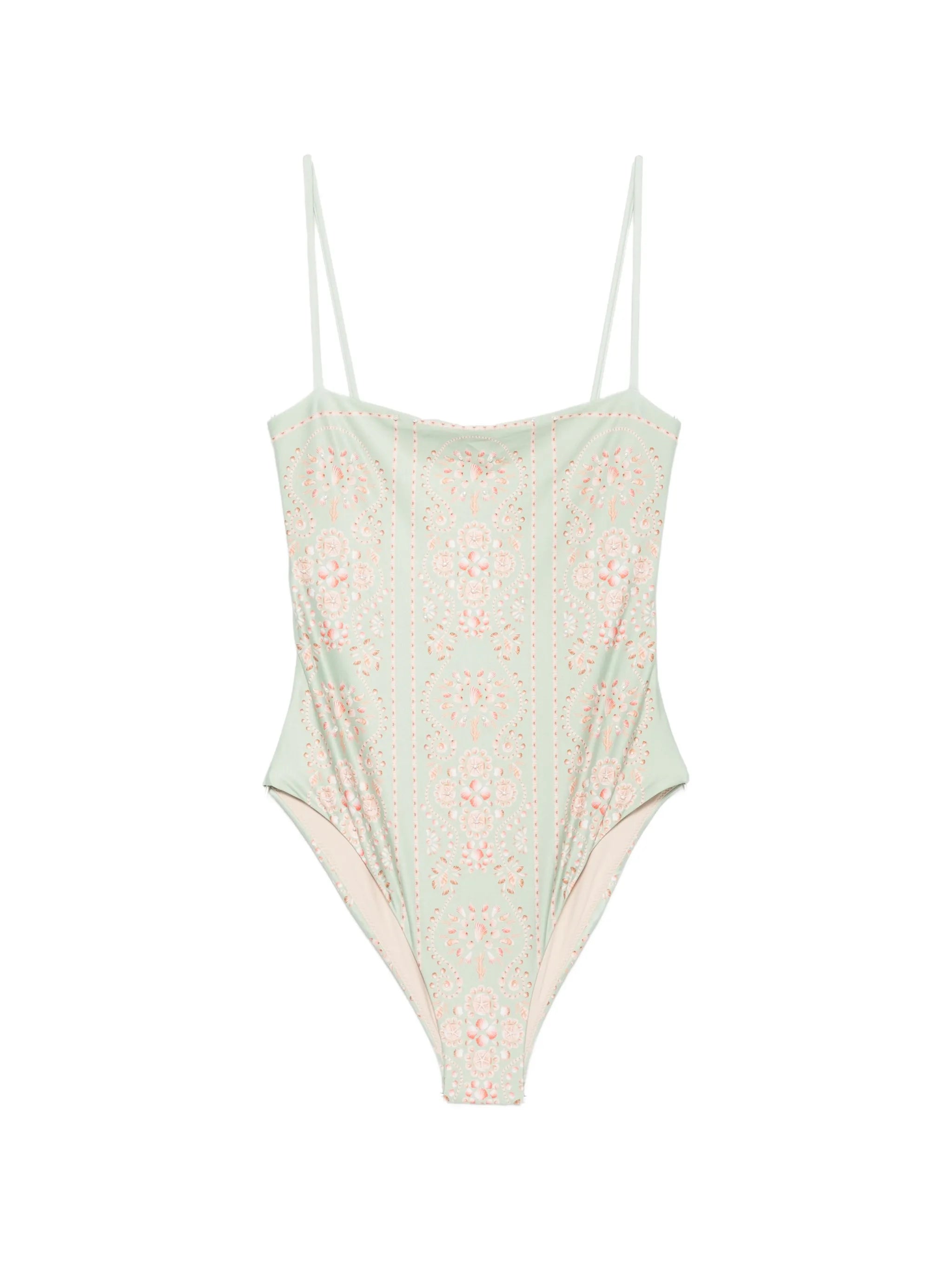 Durazno Playa shell-print swimsuit