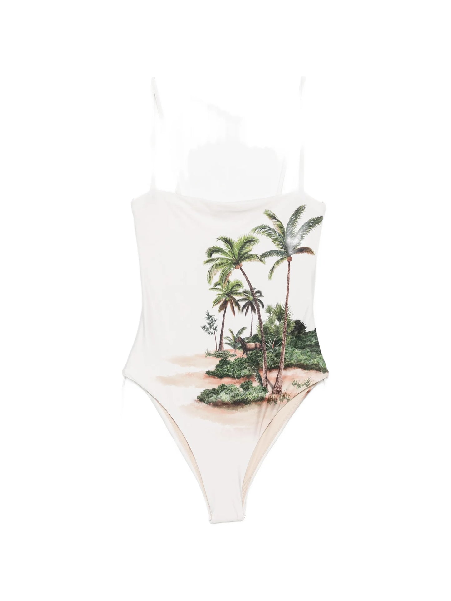 Durazno Arena landscape-print swimsuit