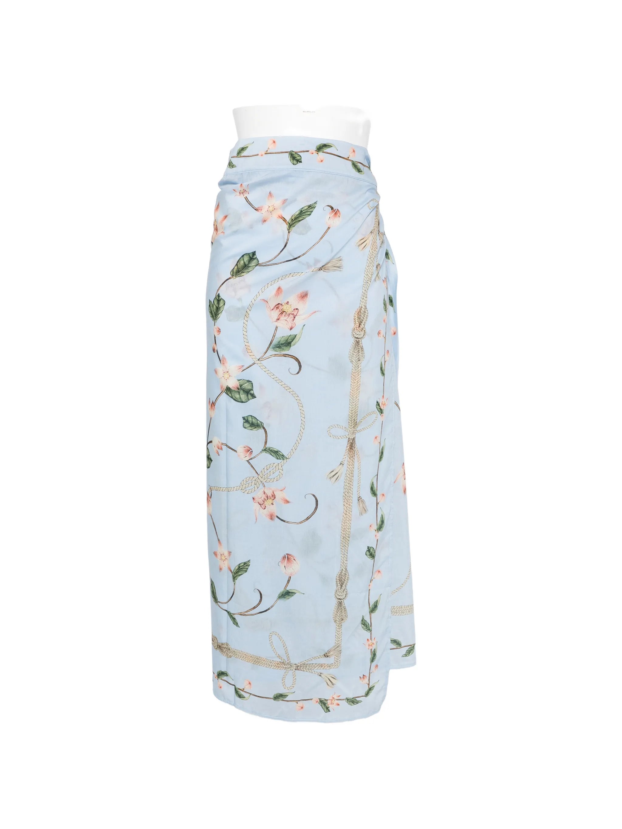 Lavanda floral-print pareo