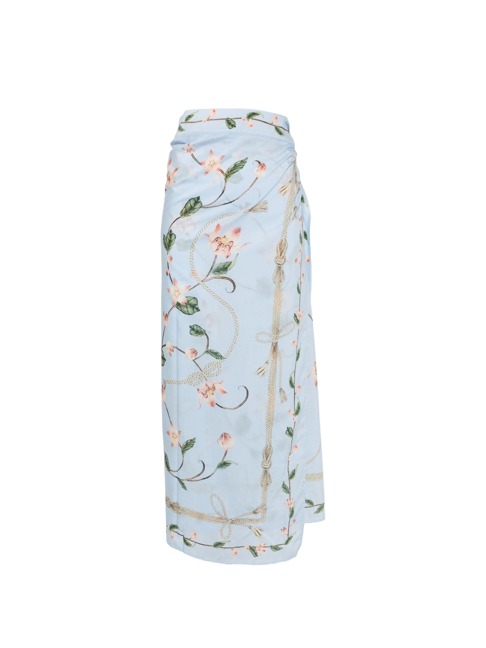 Lavanda floral-print pareo