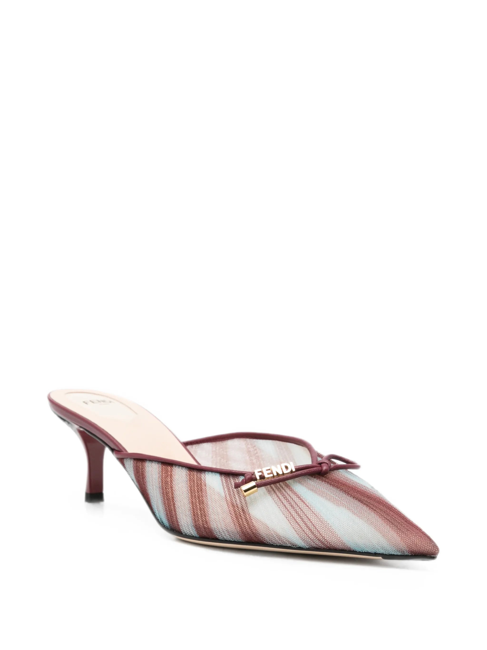 tulle striped mules