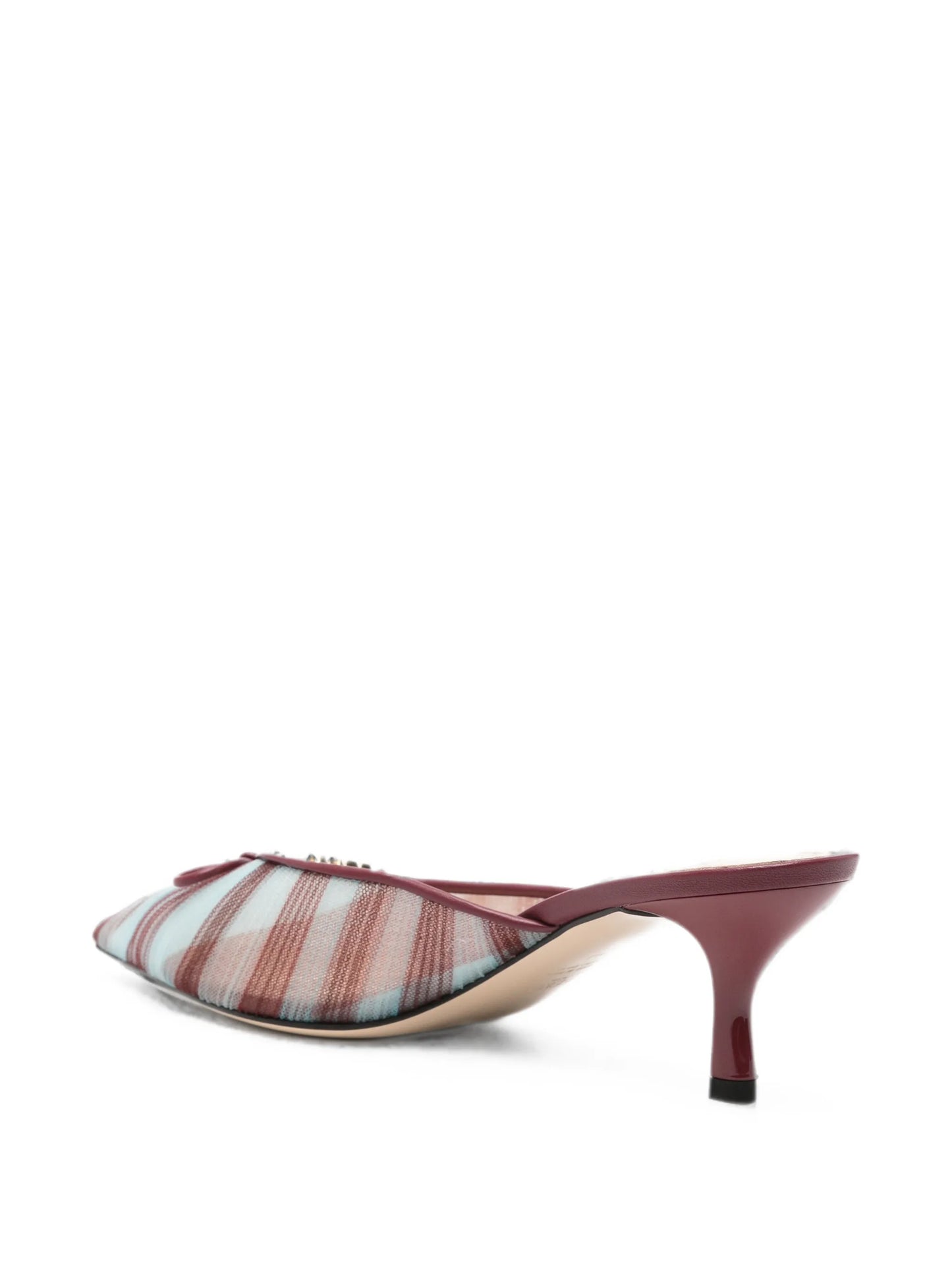 tulle striped mules