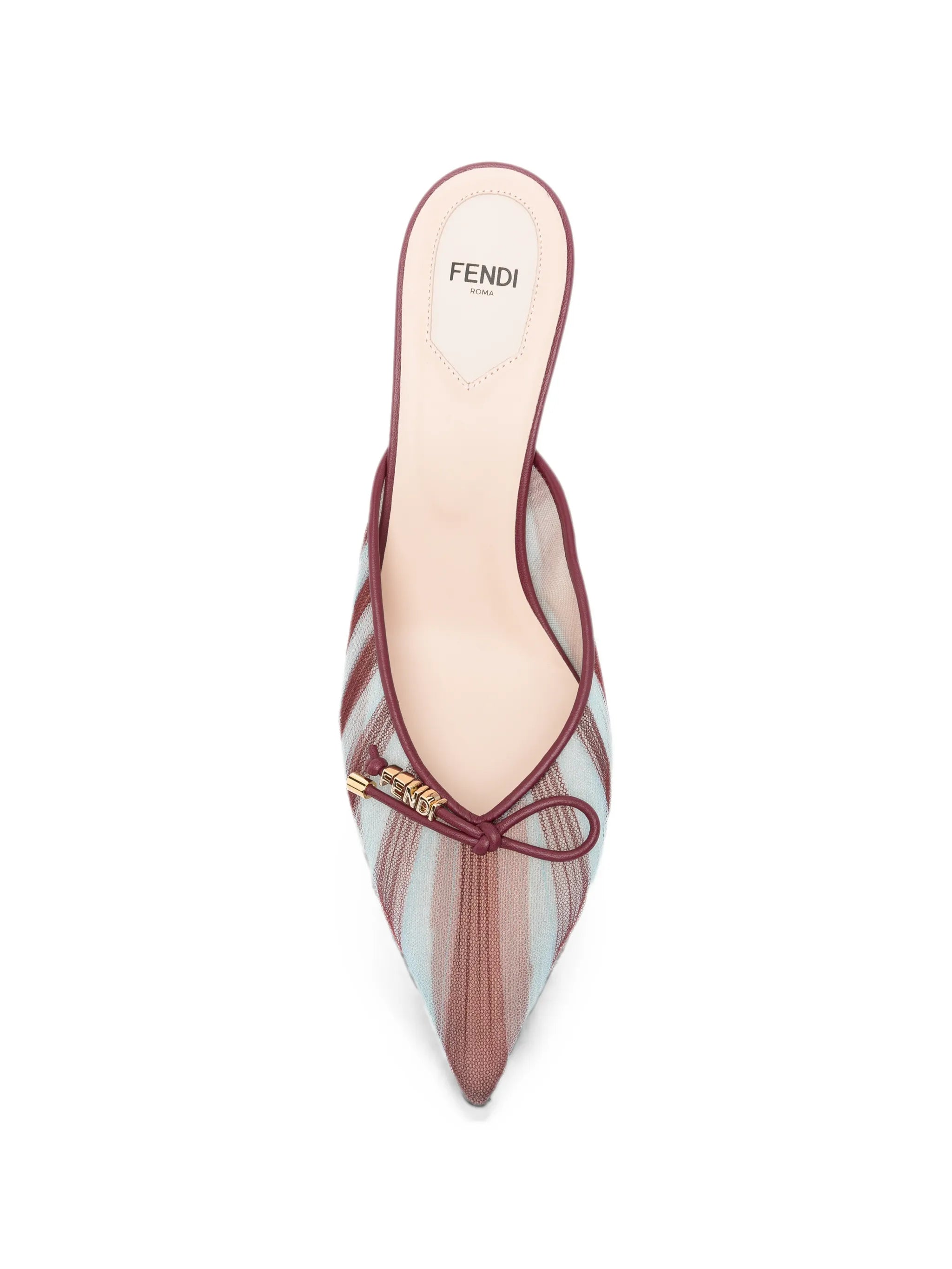tulle striped mules