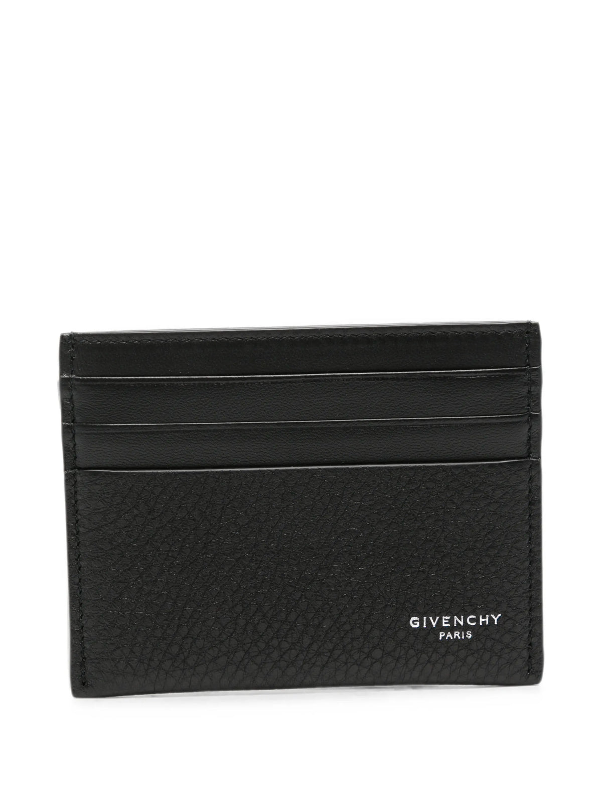 card holder in grained leather