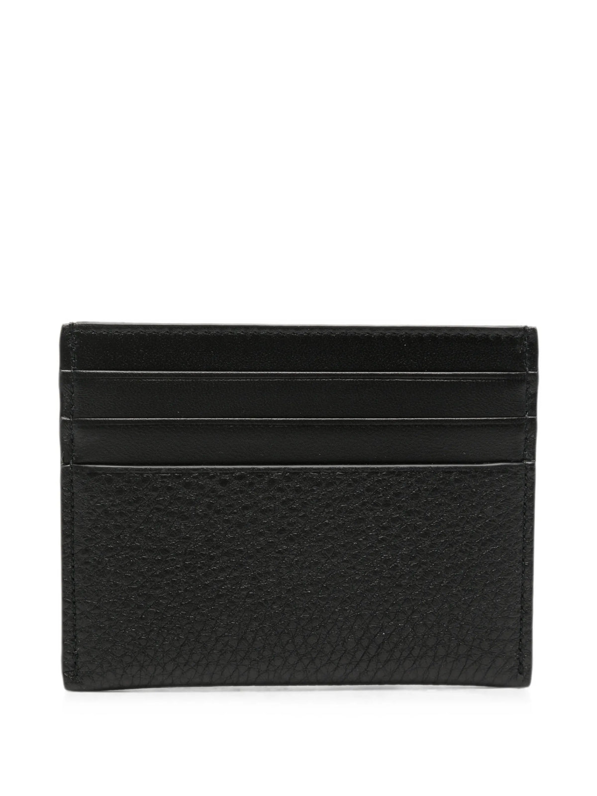 card holder in grained leather