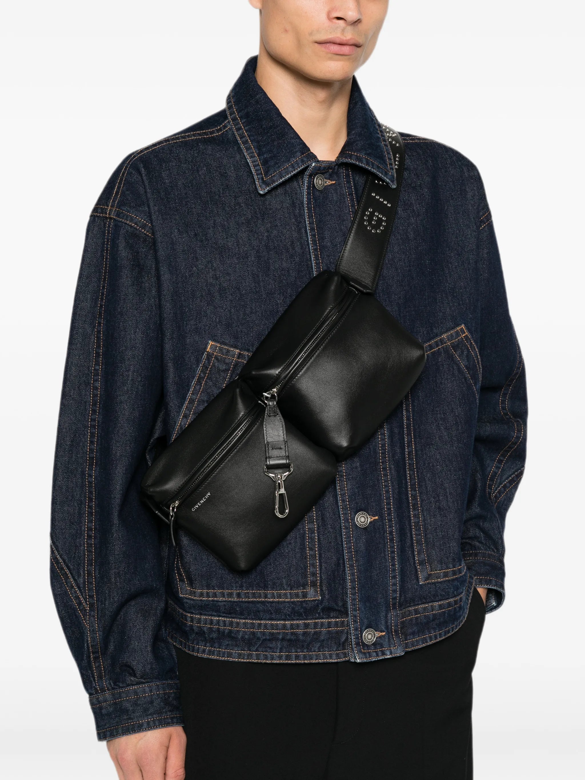 studded multipocket belt bag