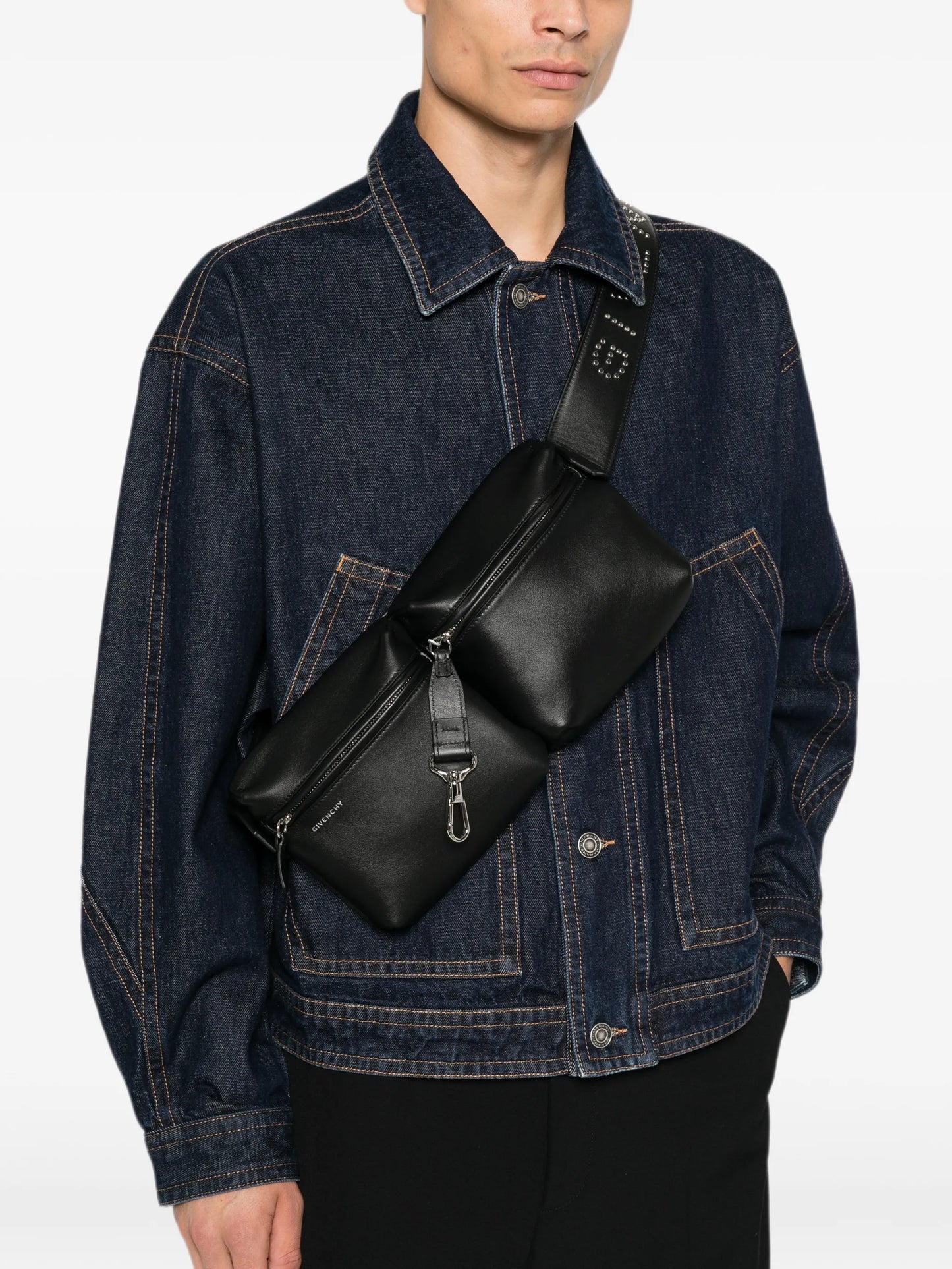 studded multipocket belt bag