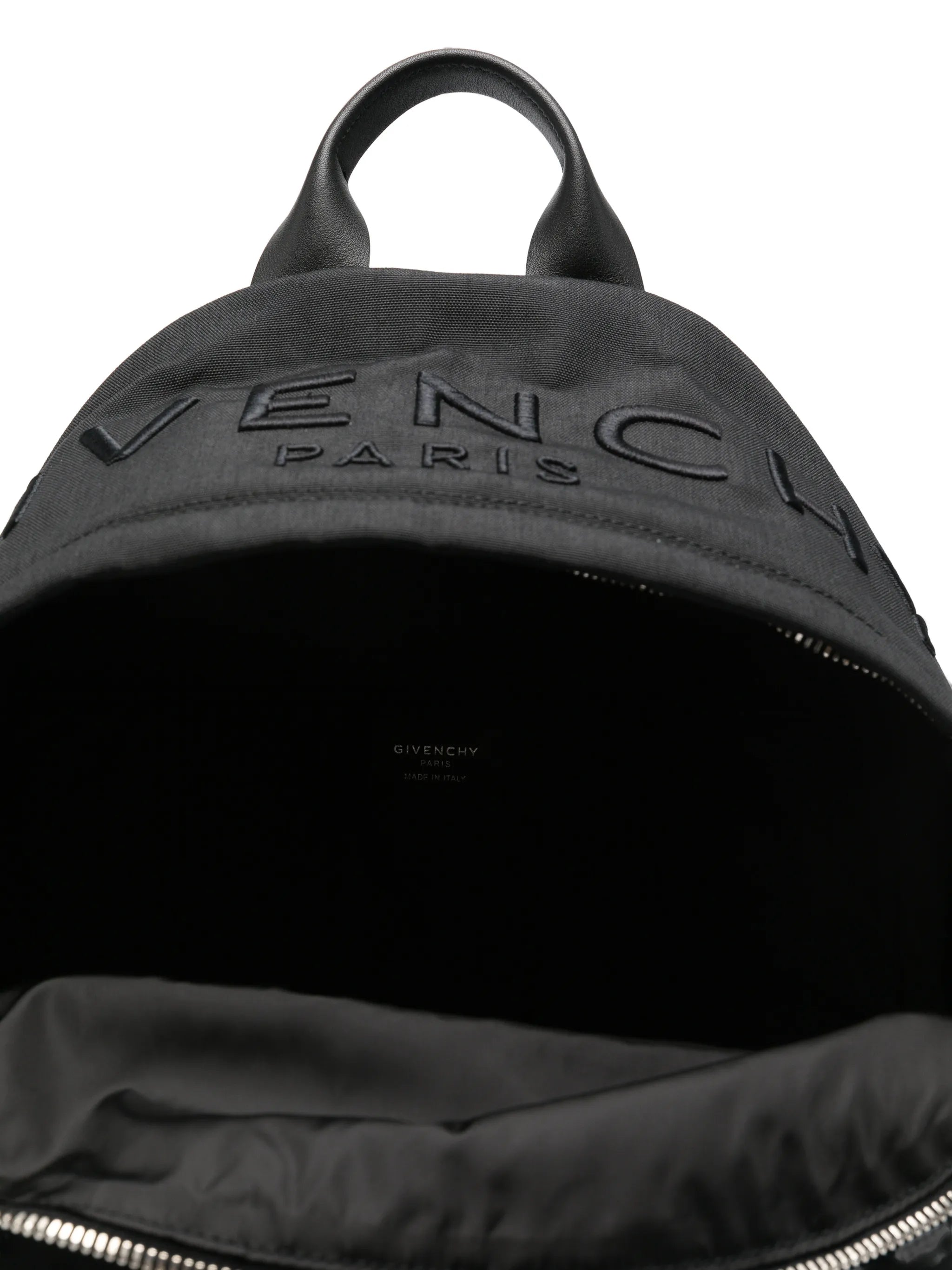 logo-embossed backpack