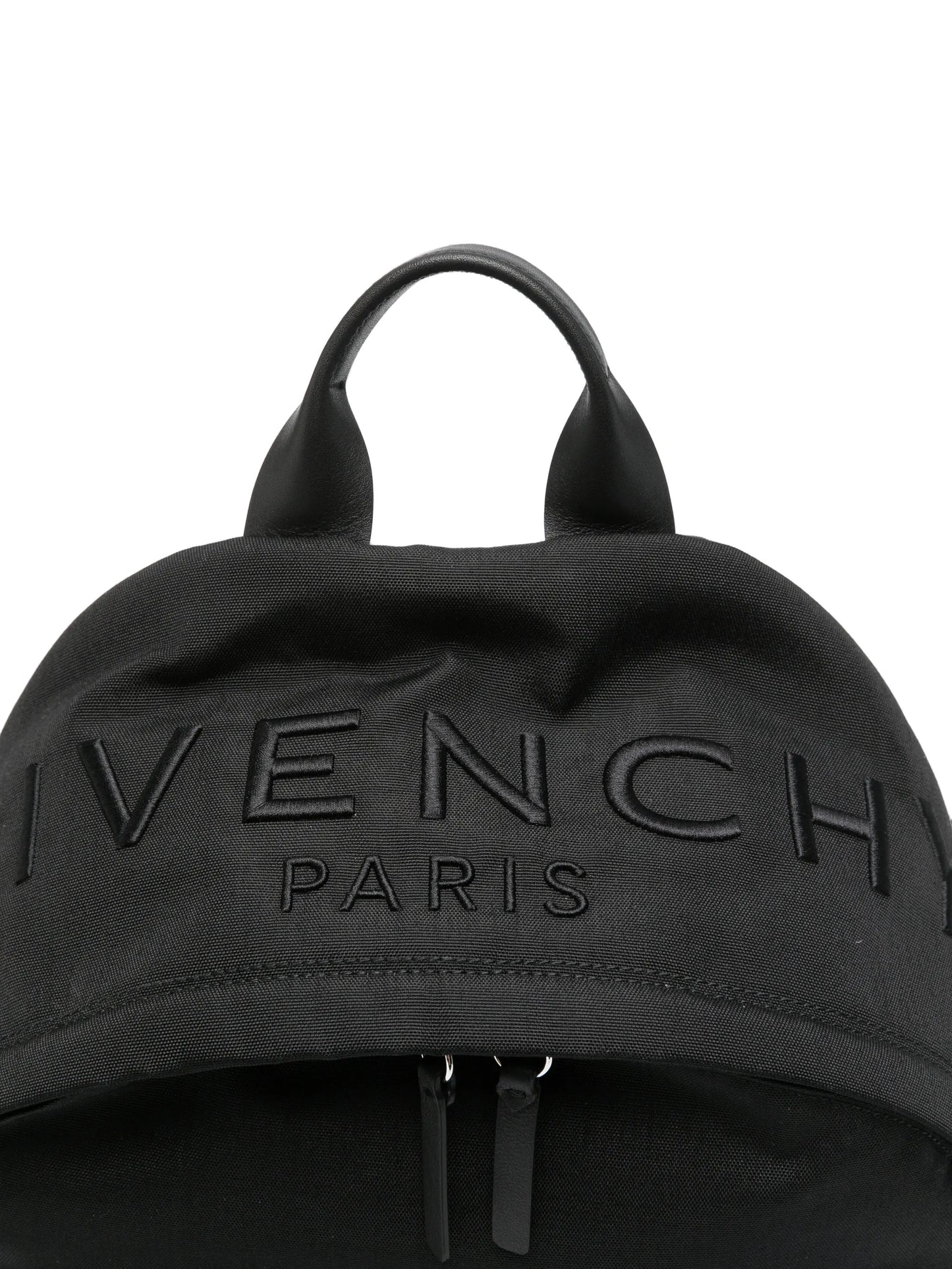 logo-embossed backpack