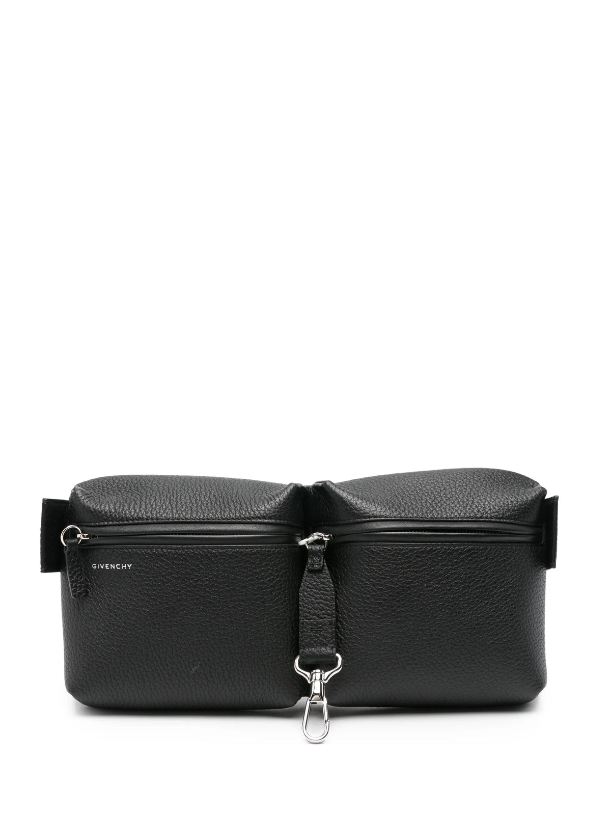fold belt bag in grained leather