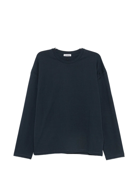 logo-embroidered long-sleeve T-shirt