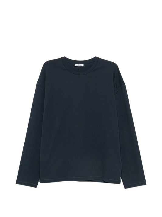 logo-embroidered long-sleeve T-shirt