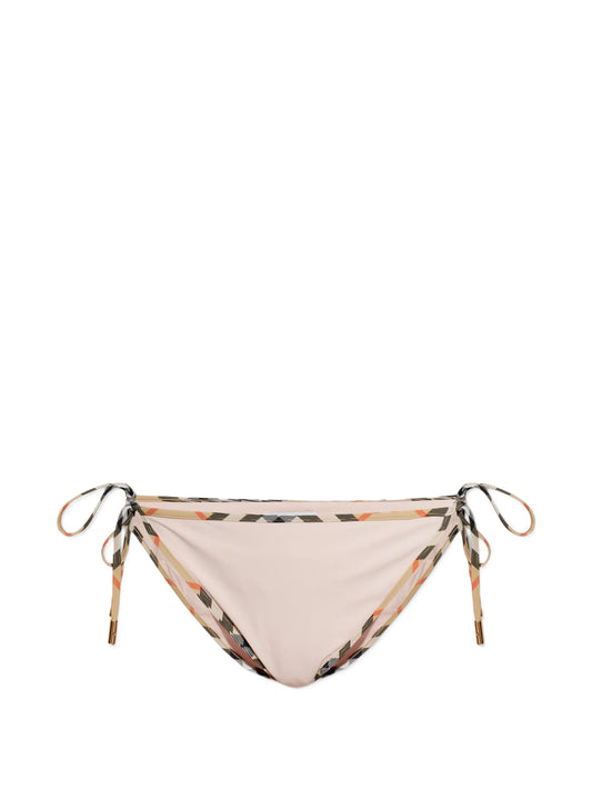 check-trim bikini bottoms