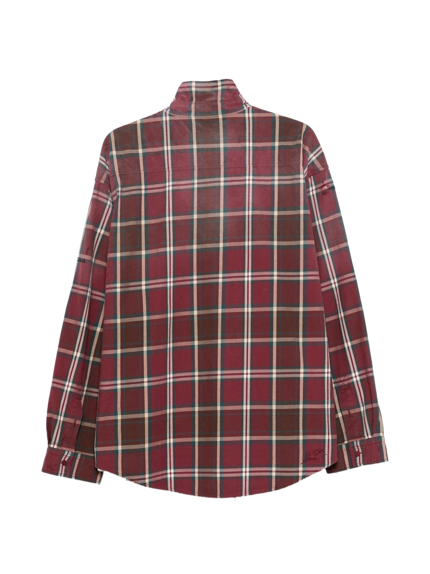 checked button-fastening shirt