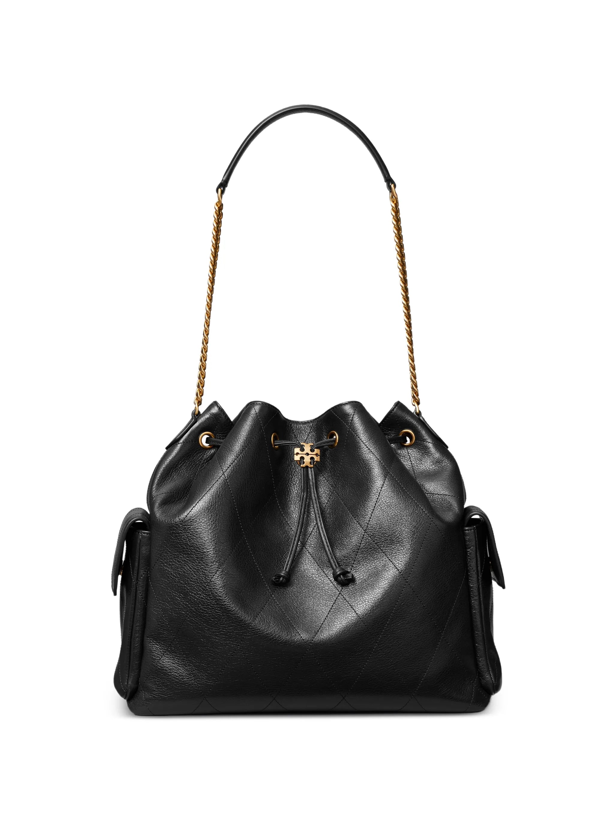 large Charlie quilted drawstring shoulder bag