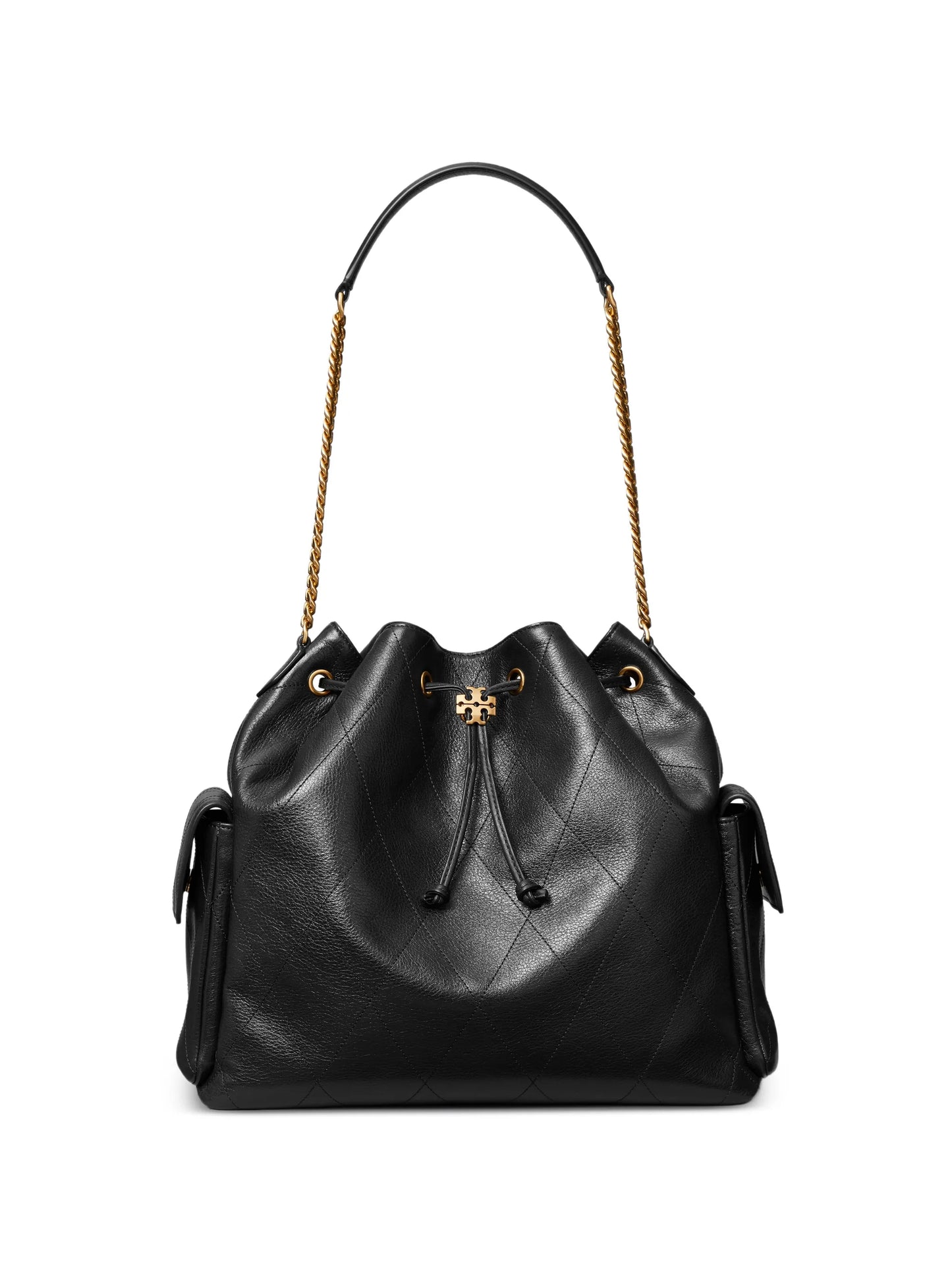 large Charlie quilted drawstring shoulder bag