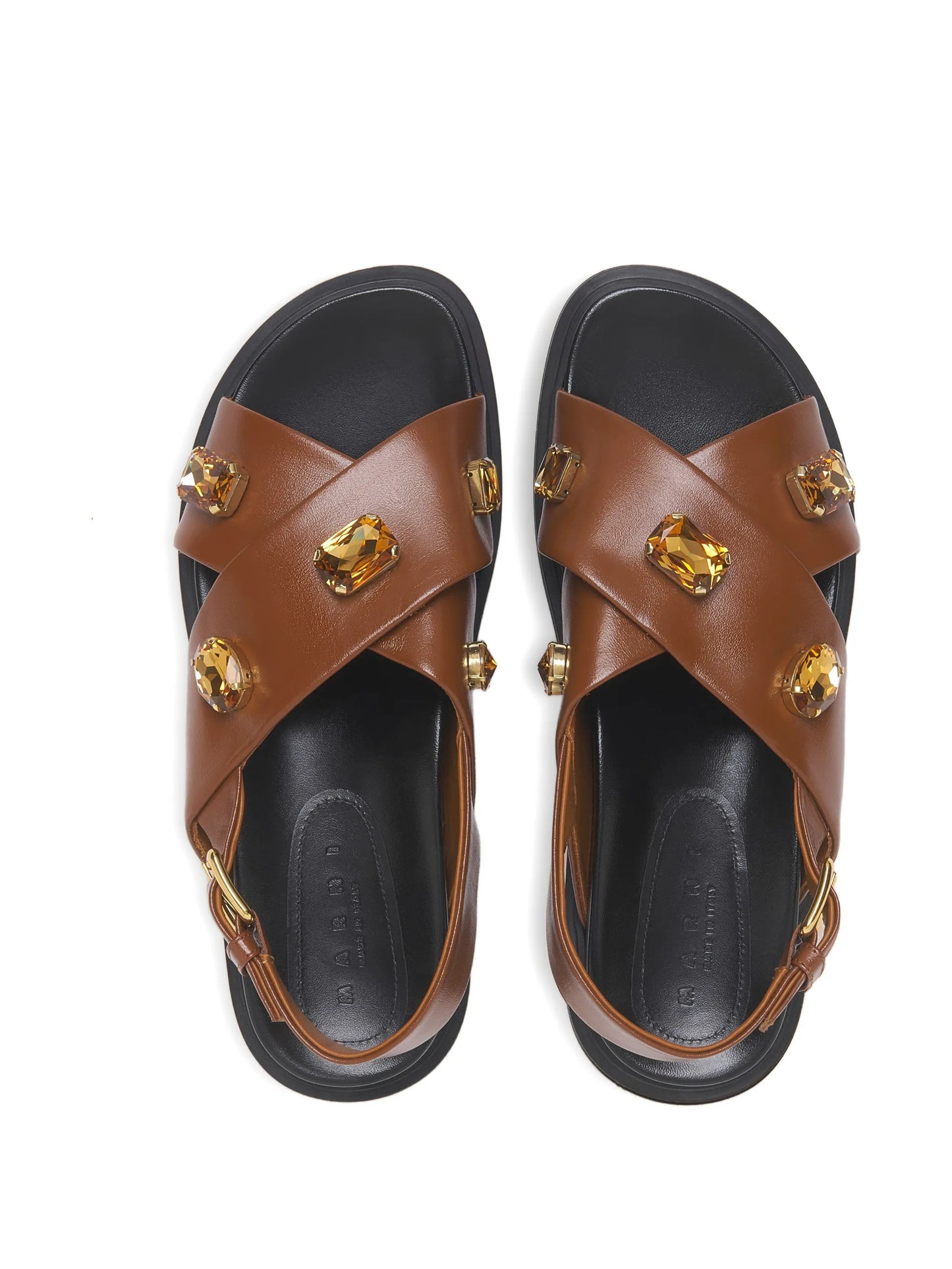crystal-embellished Fussbett sandals