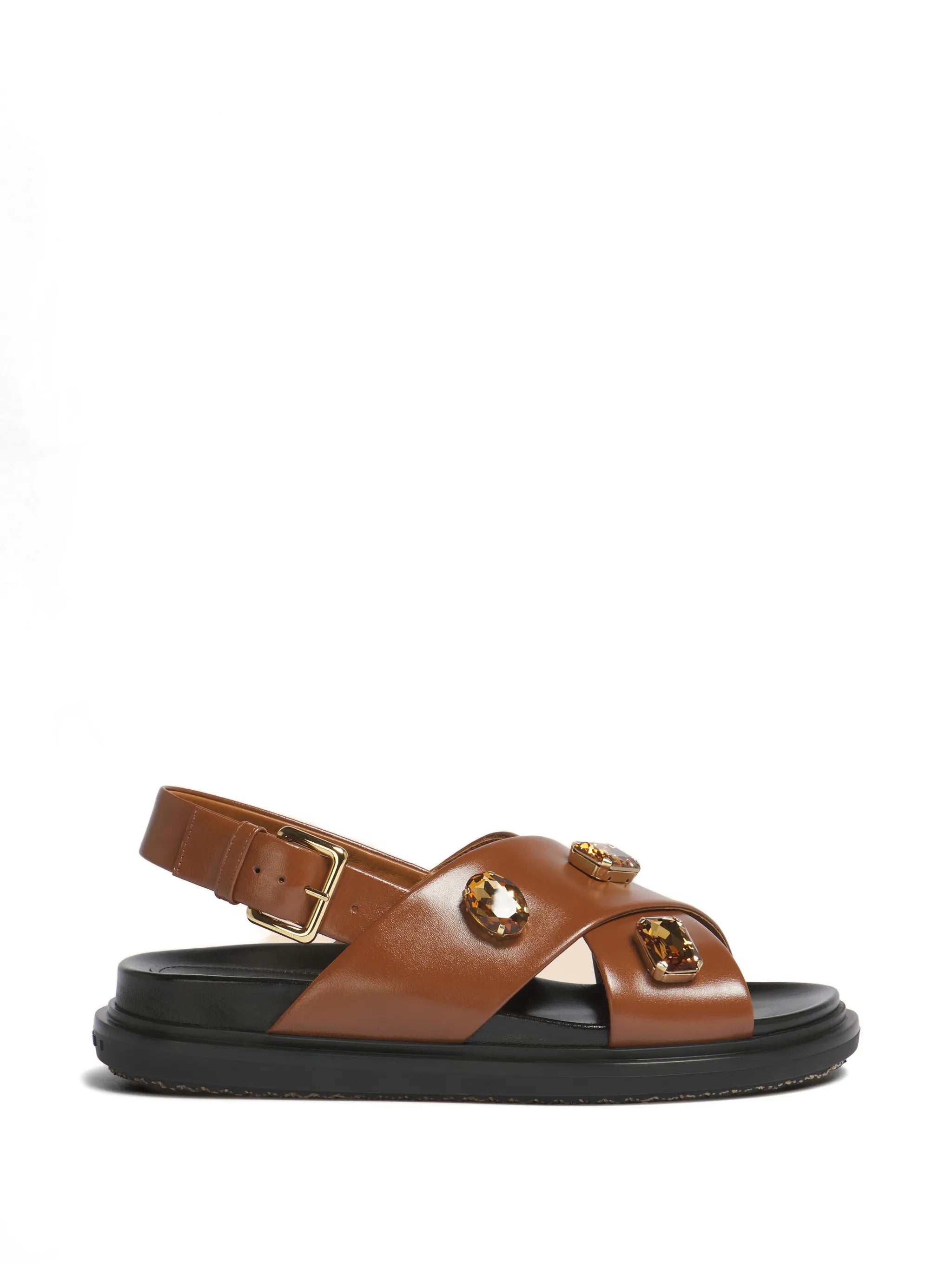 crystal-embellished Fussbett sandals