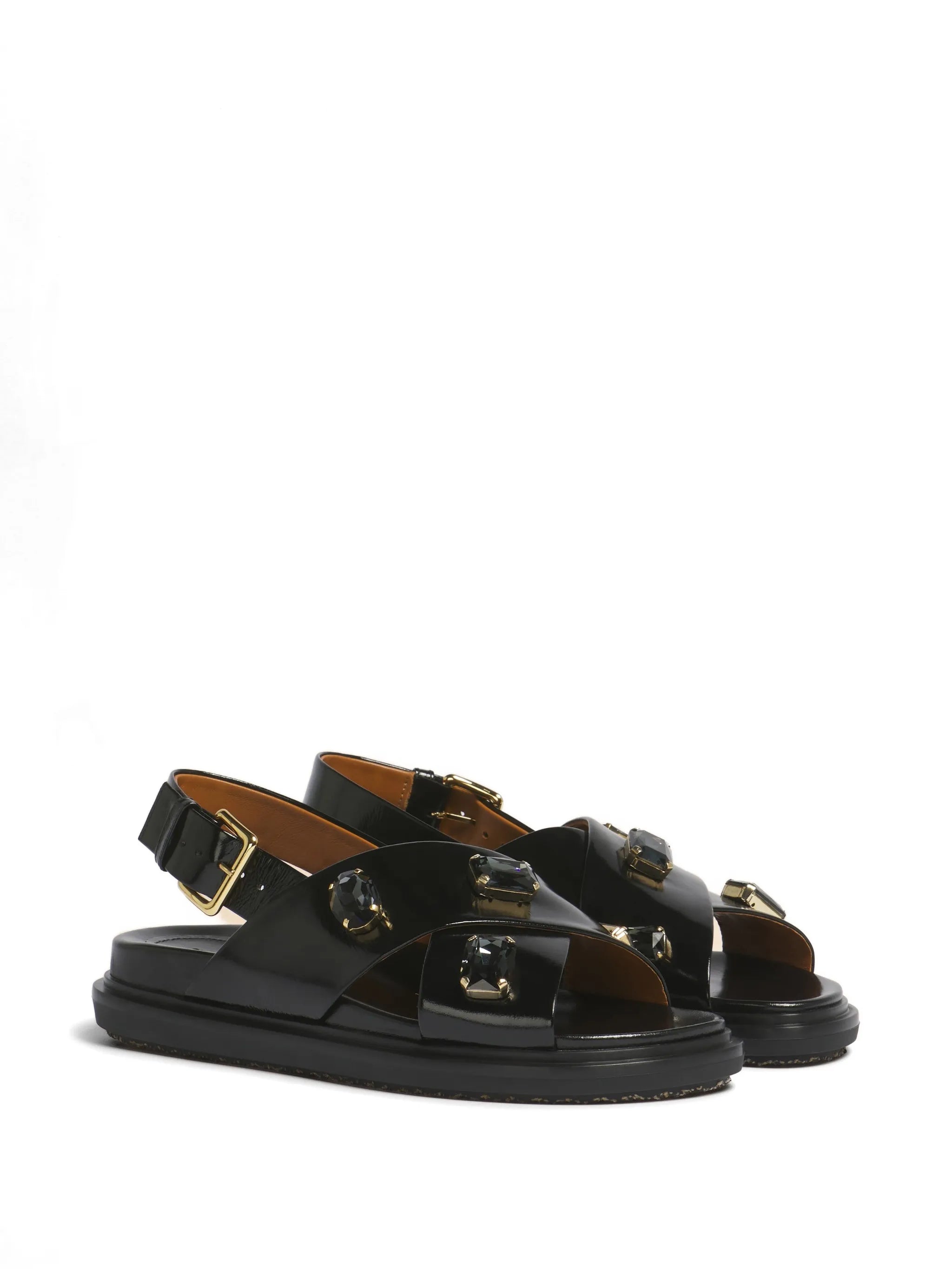 crystal-embellished Fussbett sandals