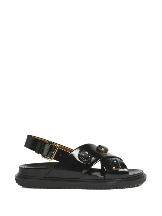 crystal-embellished Fussbett sandals