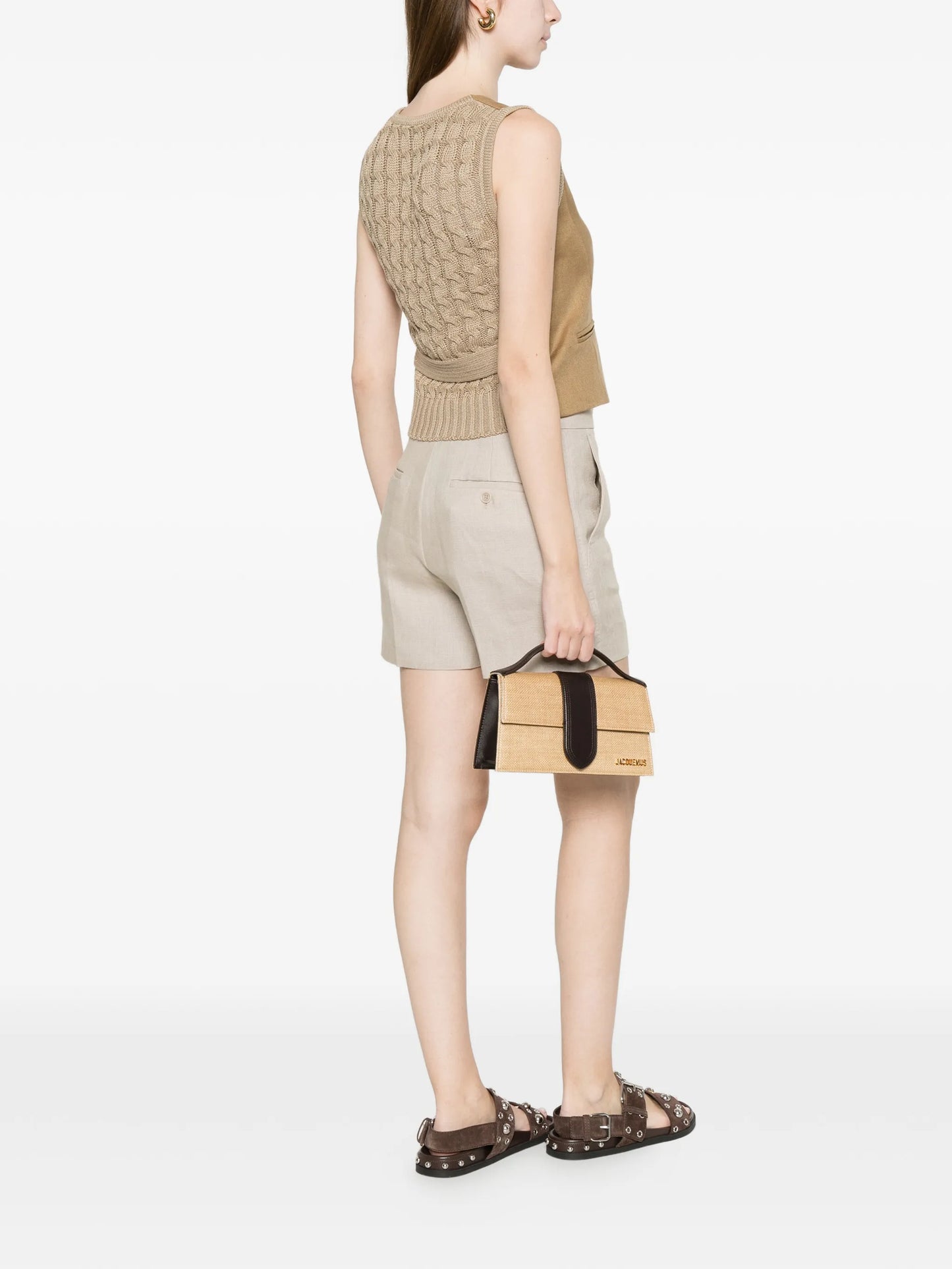 cable-knit waistcoat