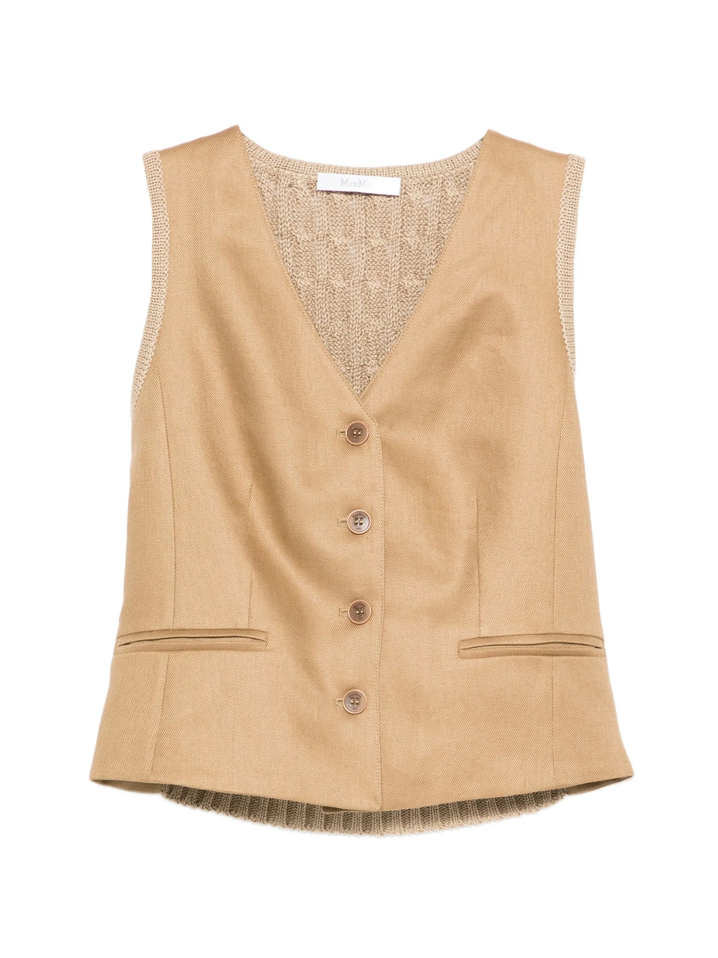 cable-knit waistcoat