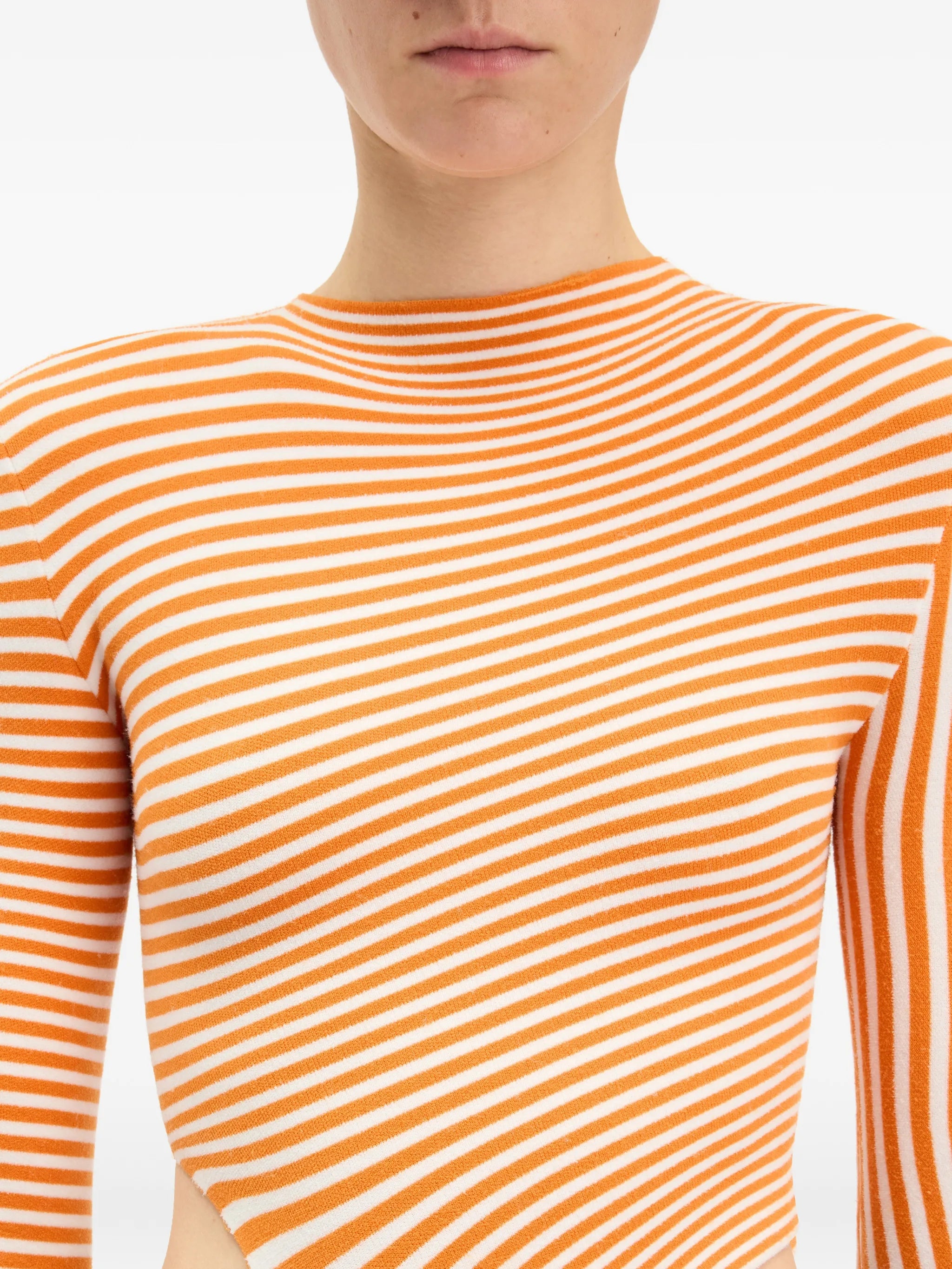 The Striped asymmetric bodysuit