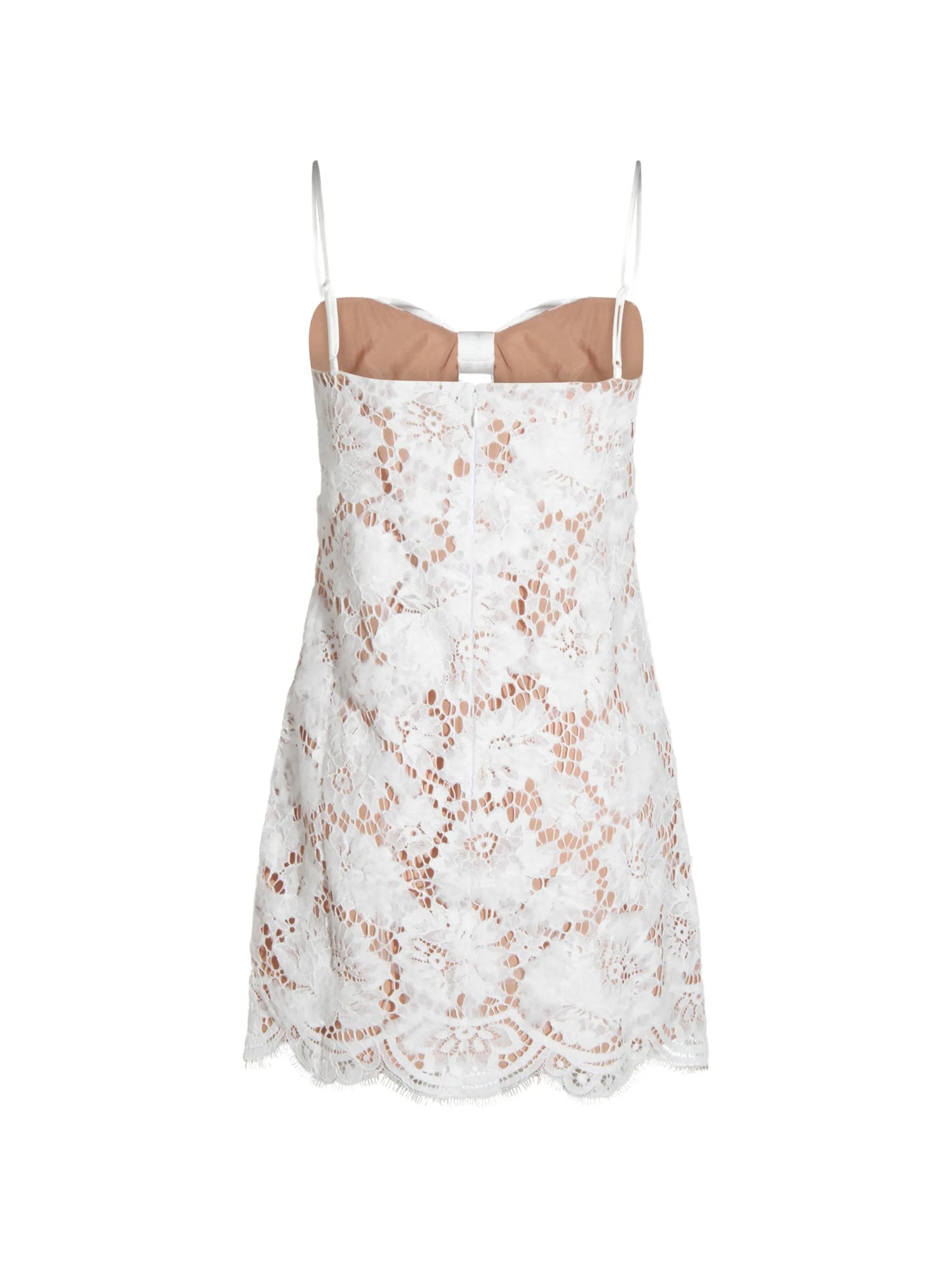 bow lace mini dress