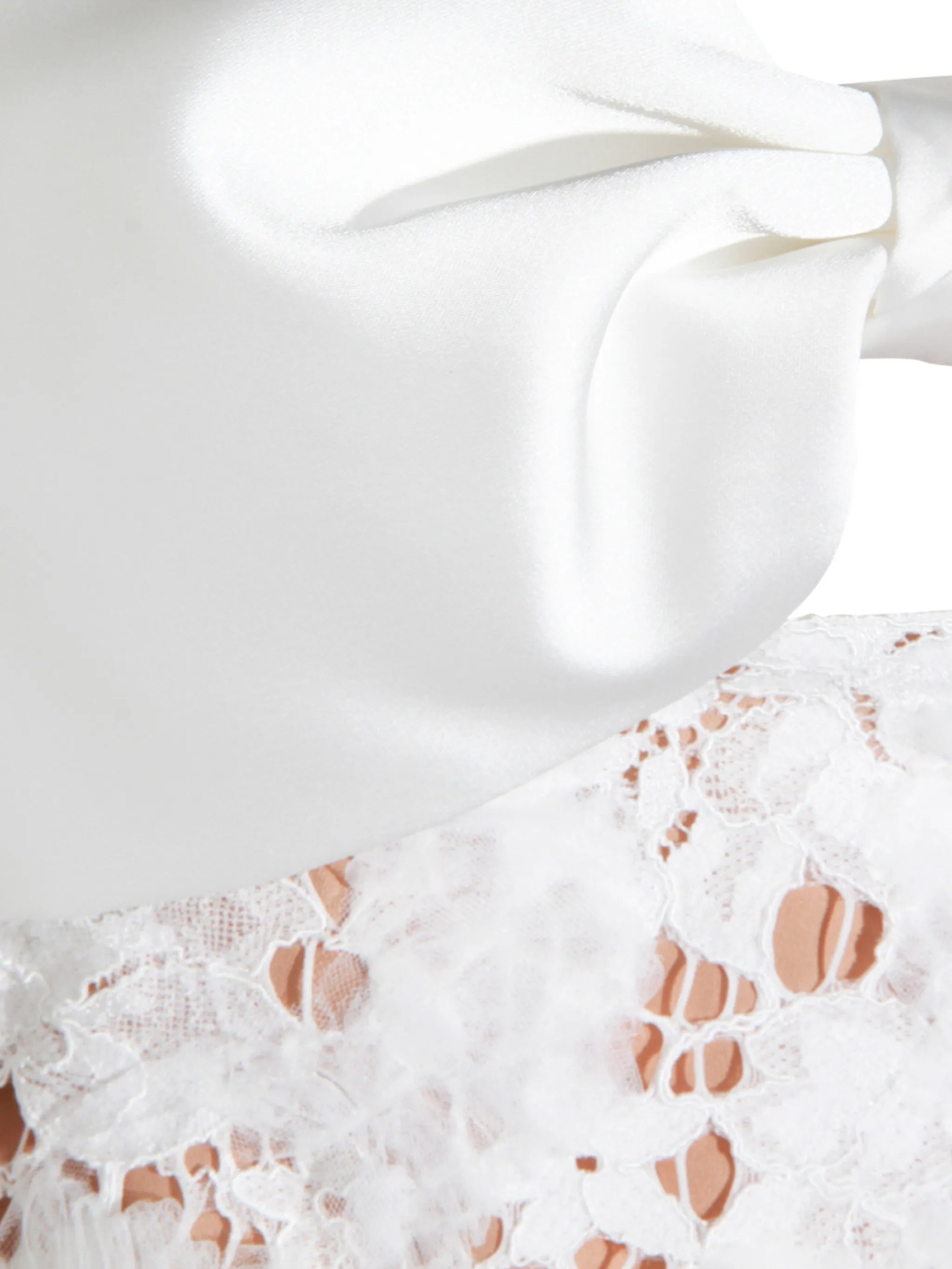 bow lace mini dress