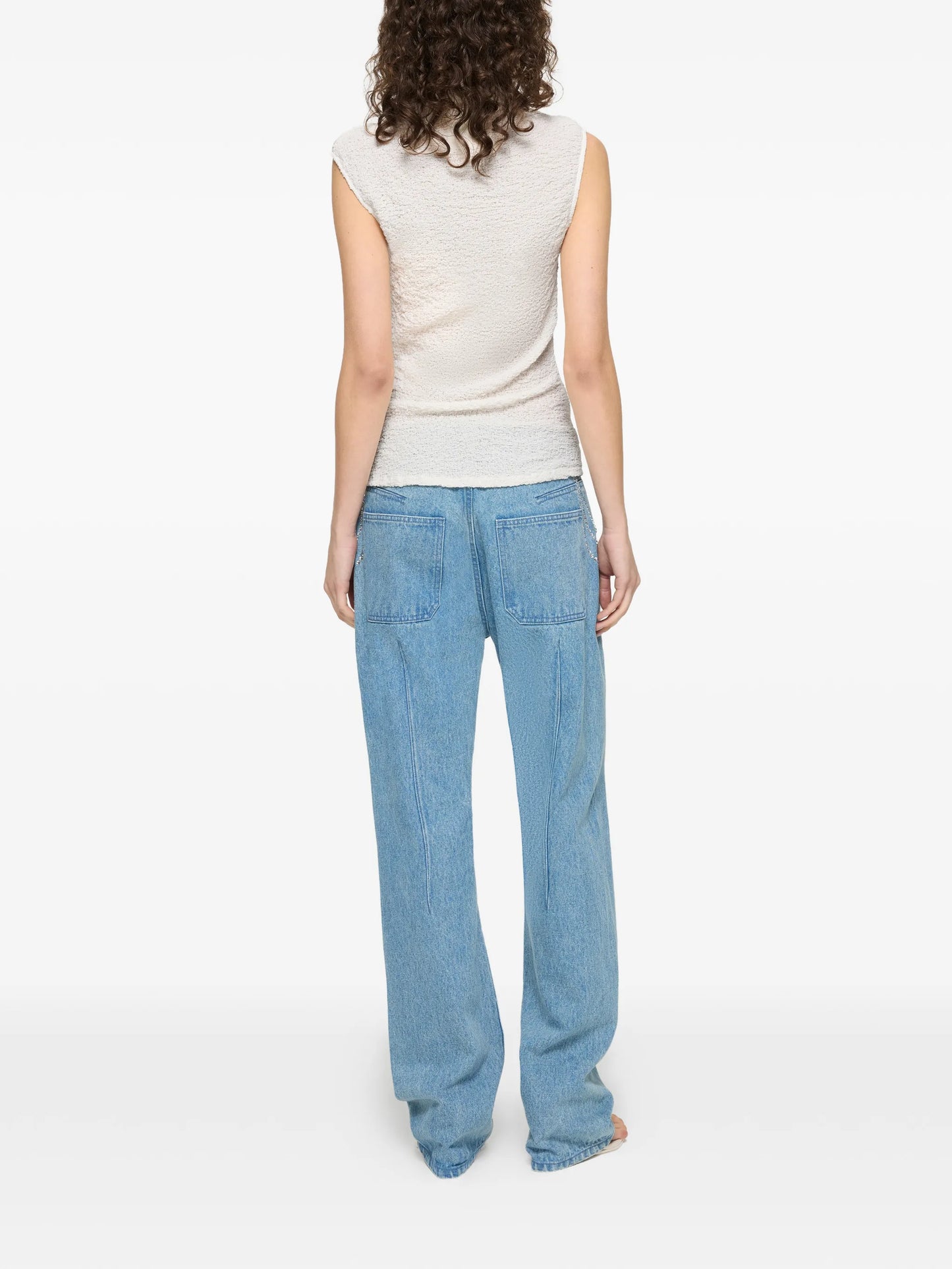 high-neck popcorn top