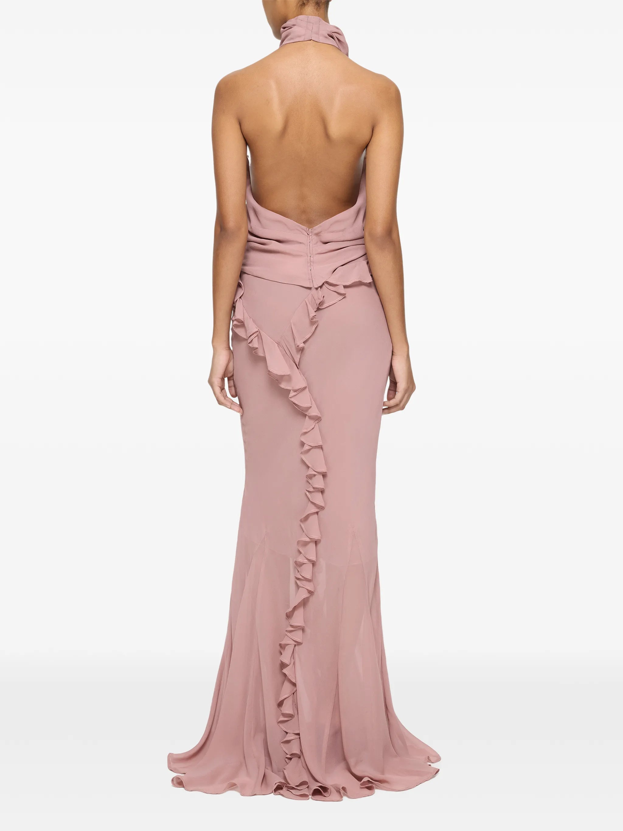 ruffled maxi skirt