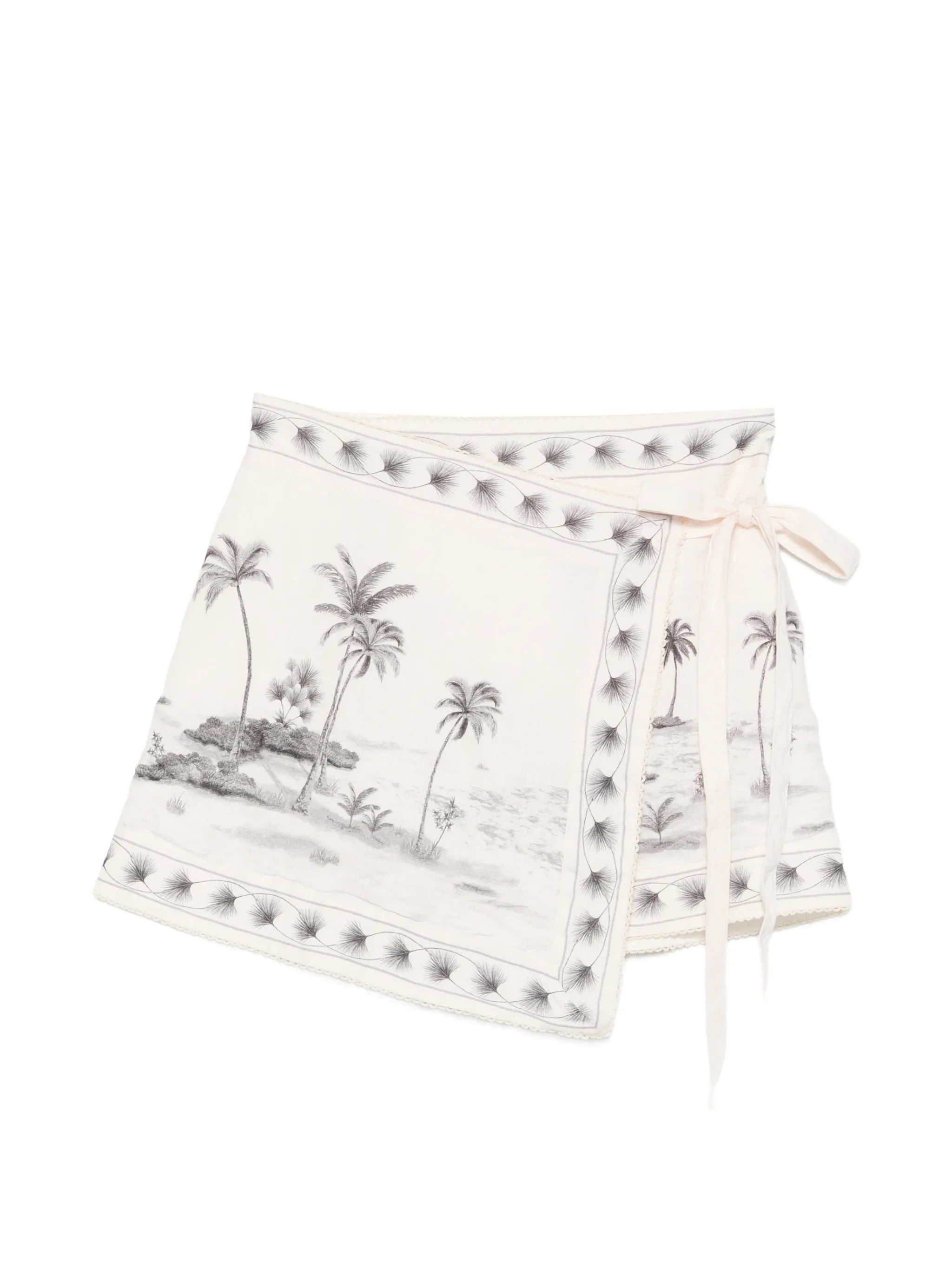 Luna graphic-print linen sarong