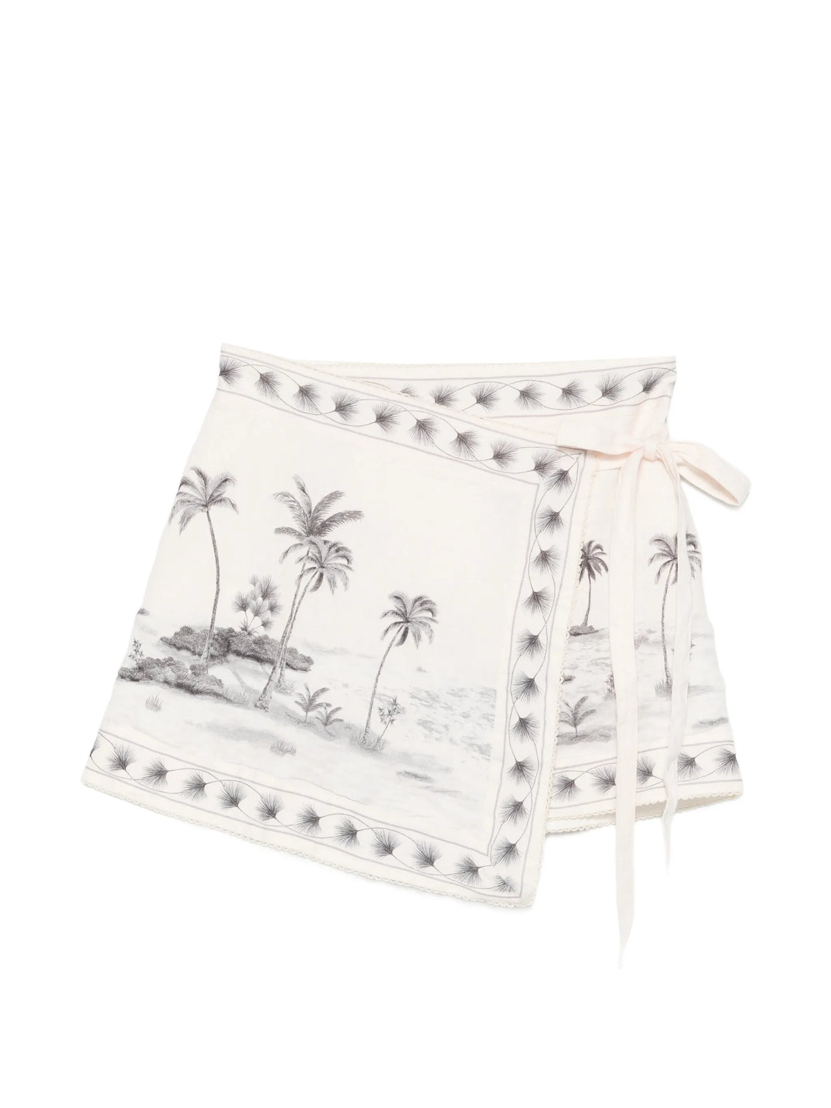 Luna graphic-print linen sarong