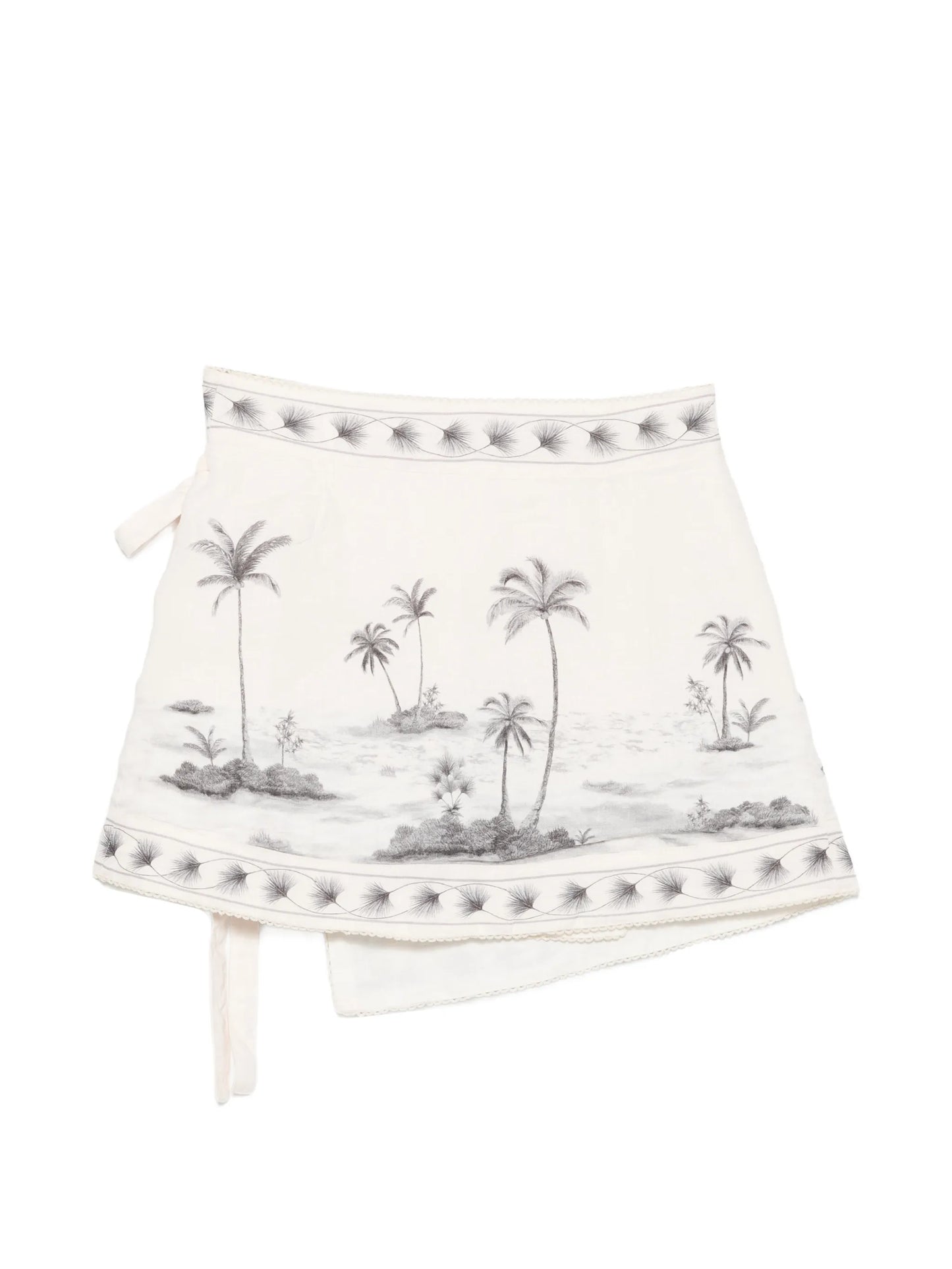 Luna graphic-print linen sarong